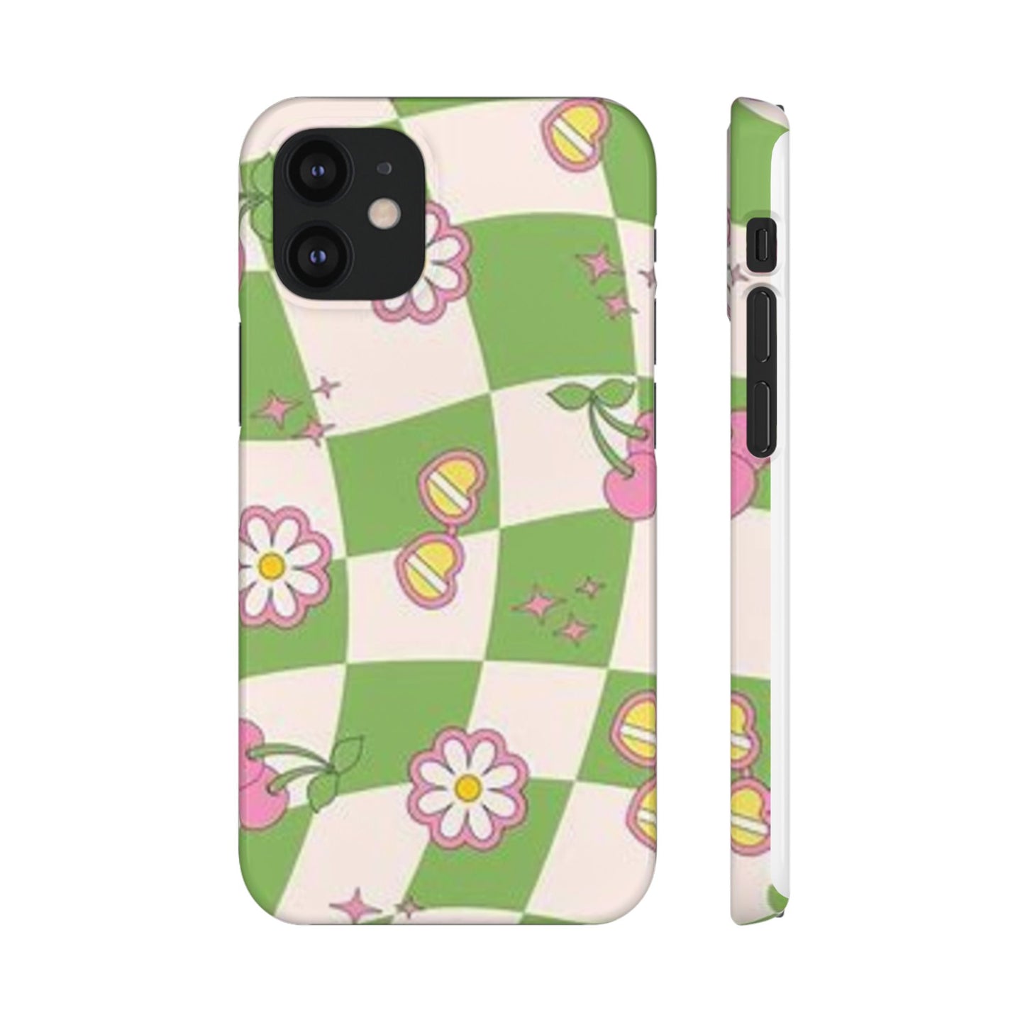 green indie pattern phone case