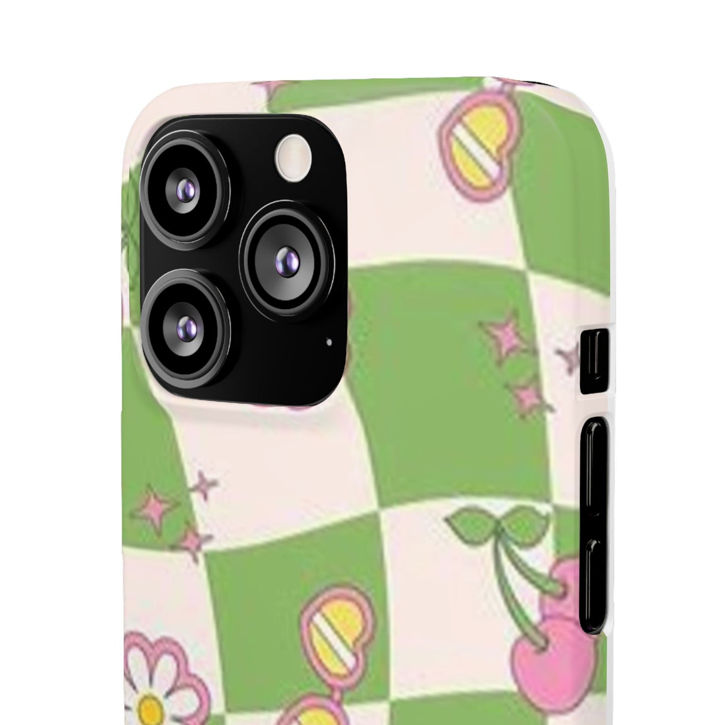 green indie pattern phone case