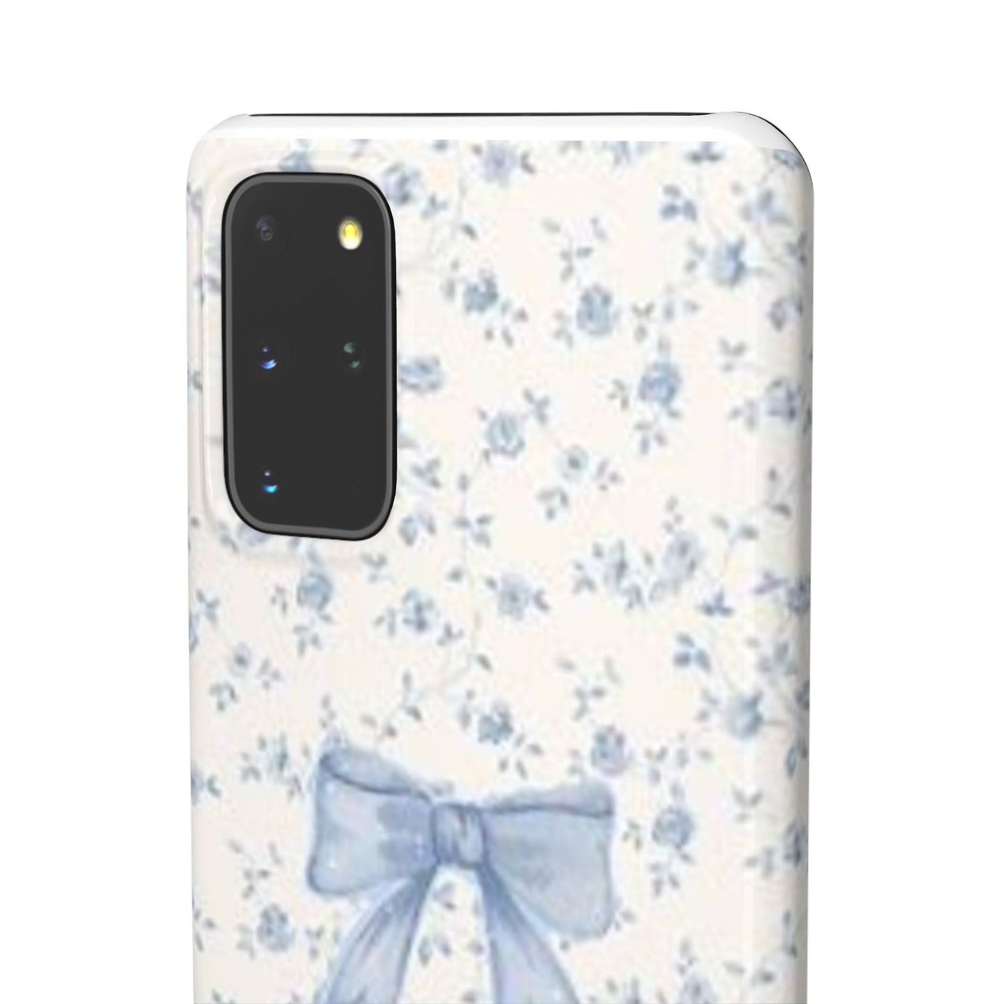 blue flowers and bow phone case