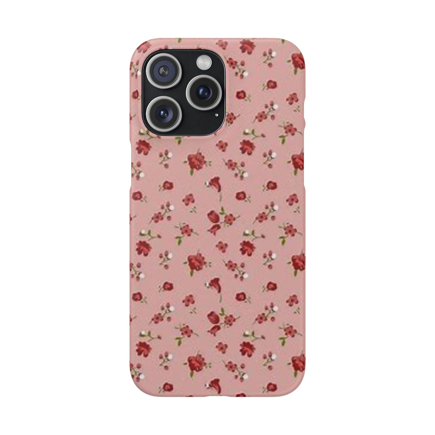 pink flower pattern phone case