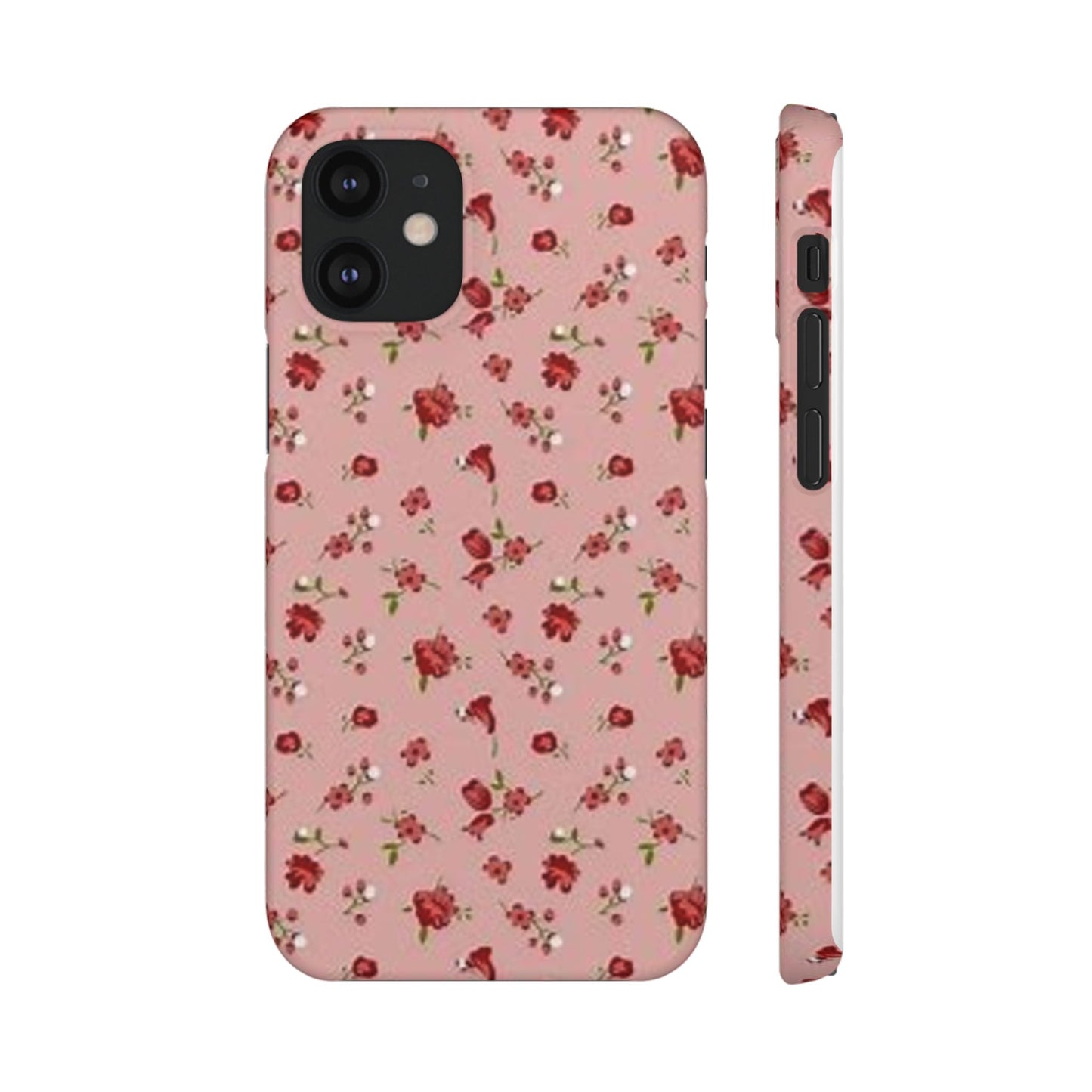 pink flower pattern phone case