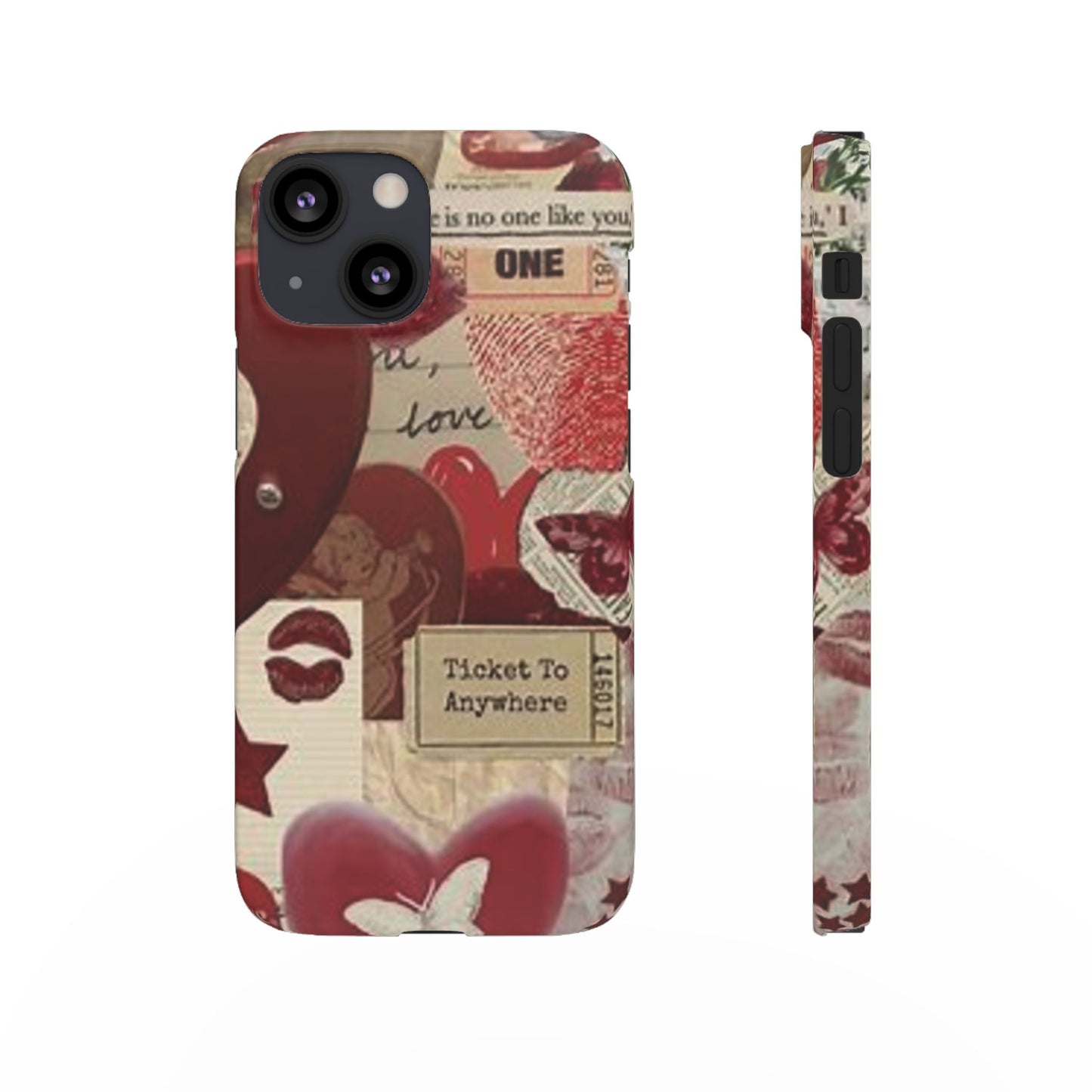 red collage phone case