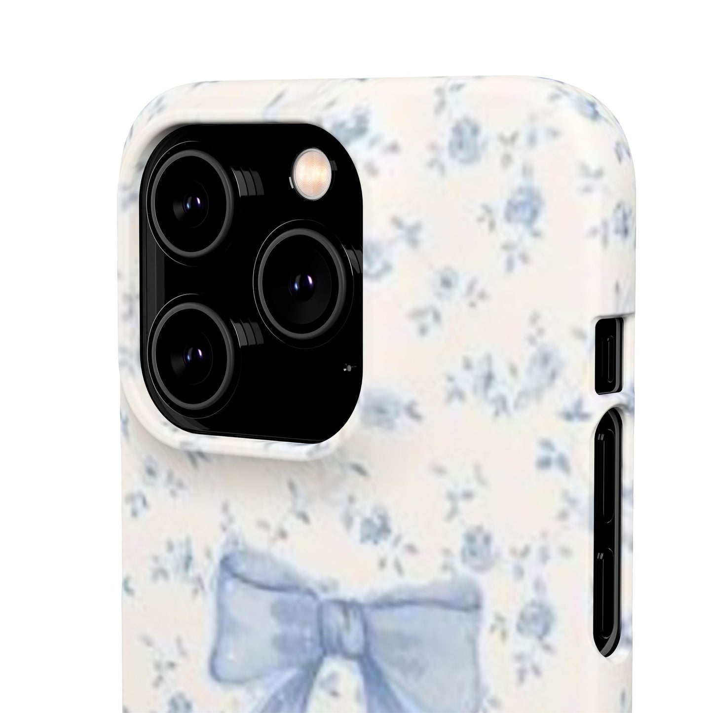 blue flowers and bow phone case