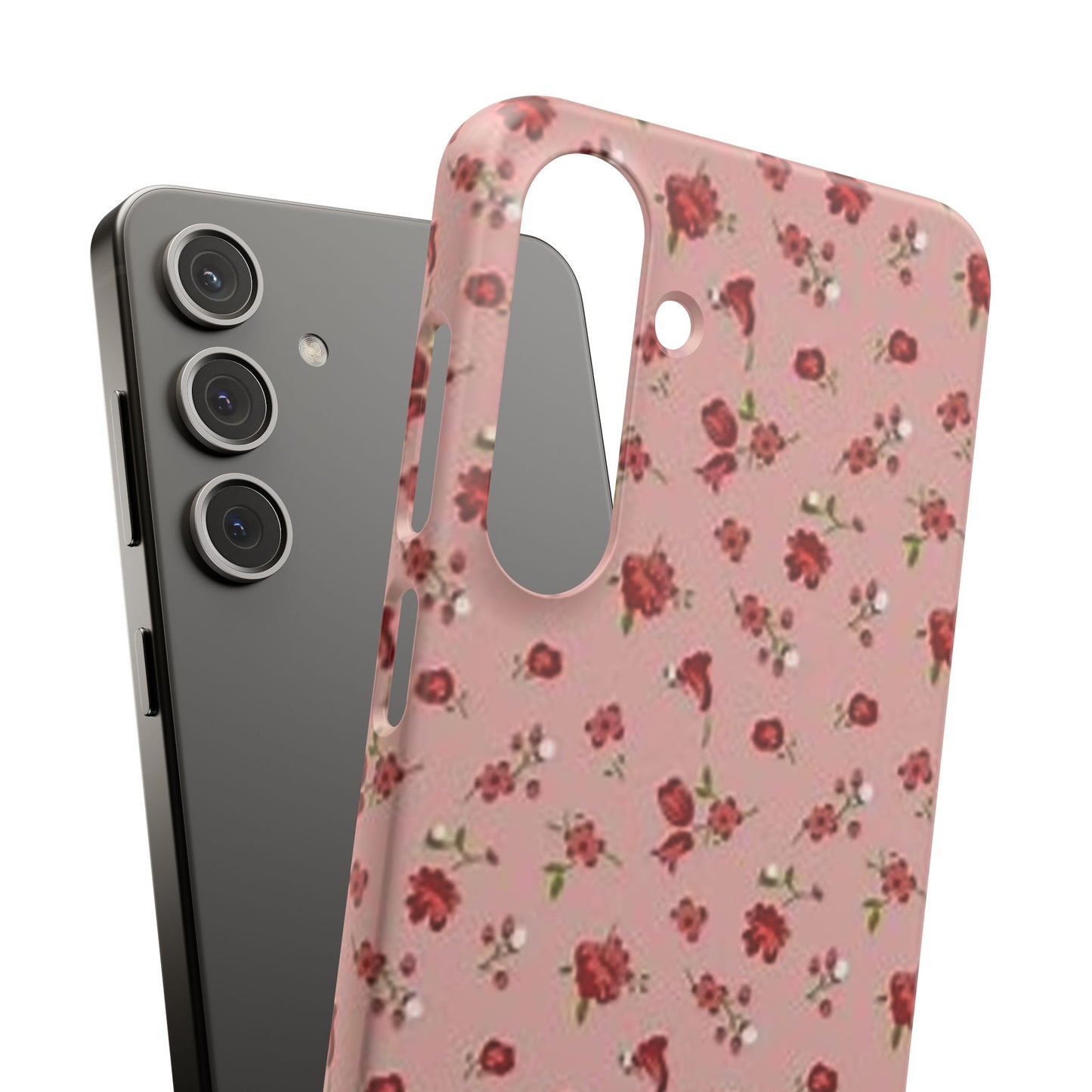 pink flower pattern phone case