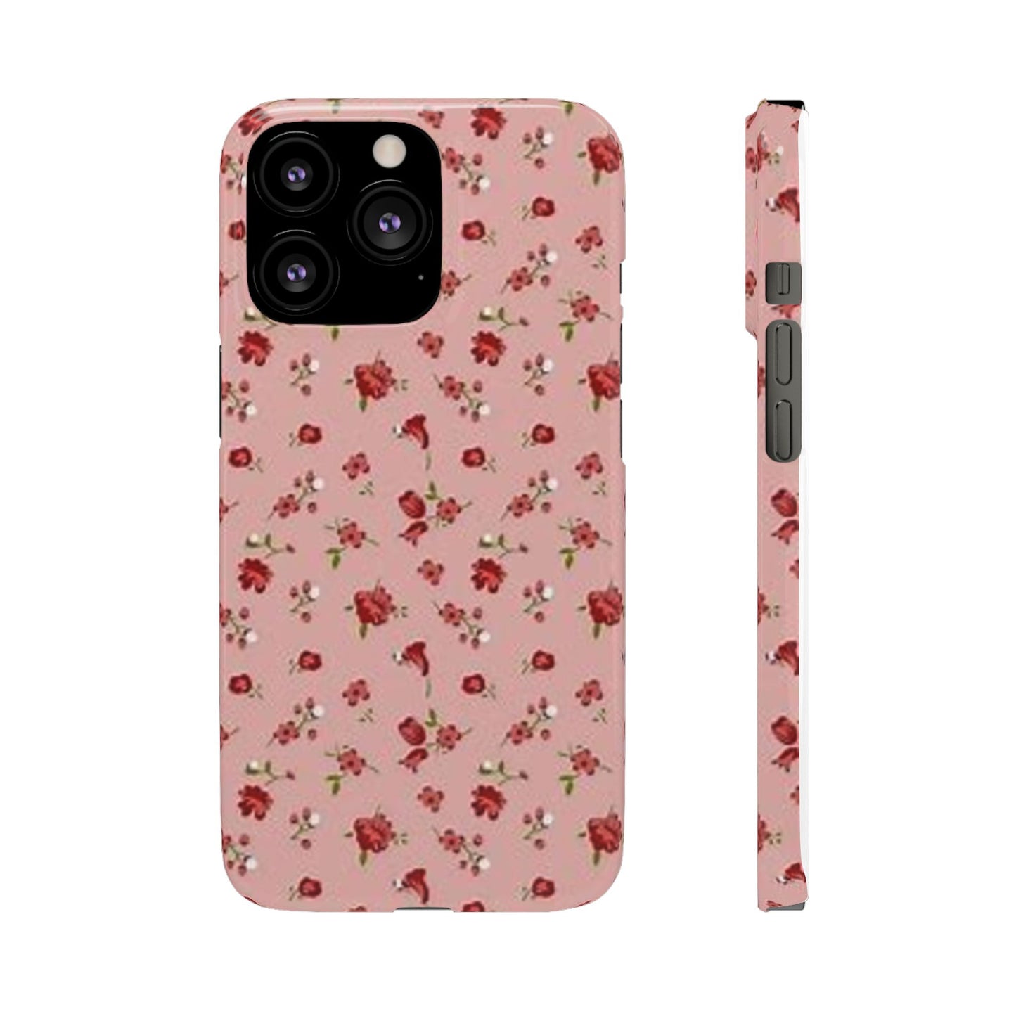 pink flower pattern phone case