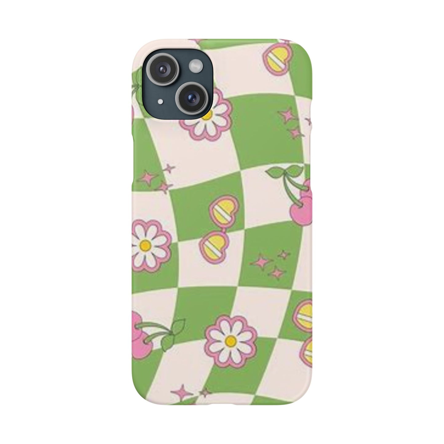 green indie pattern phone case