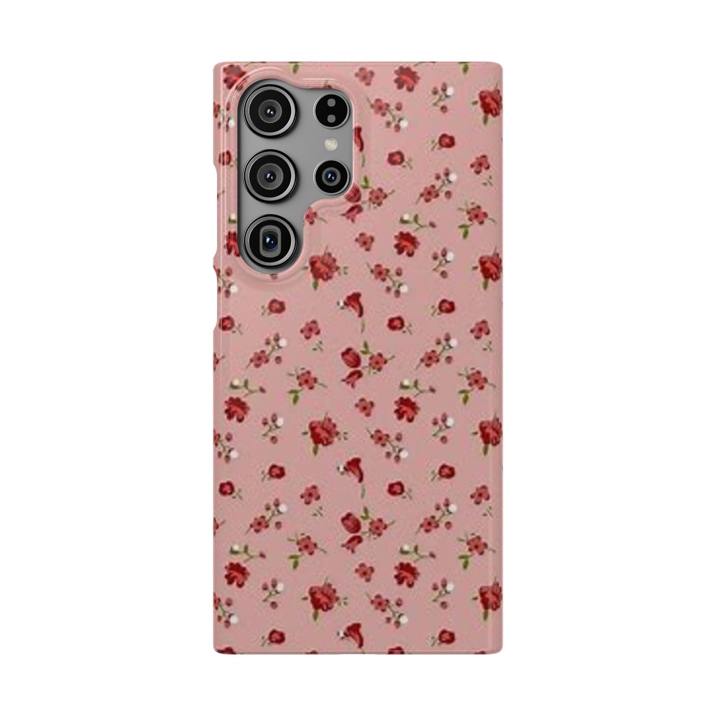 pink flower pattern phone case