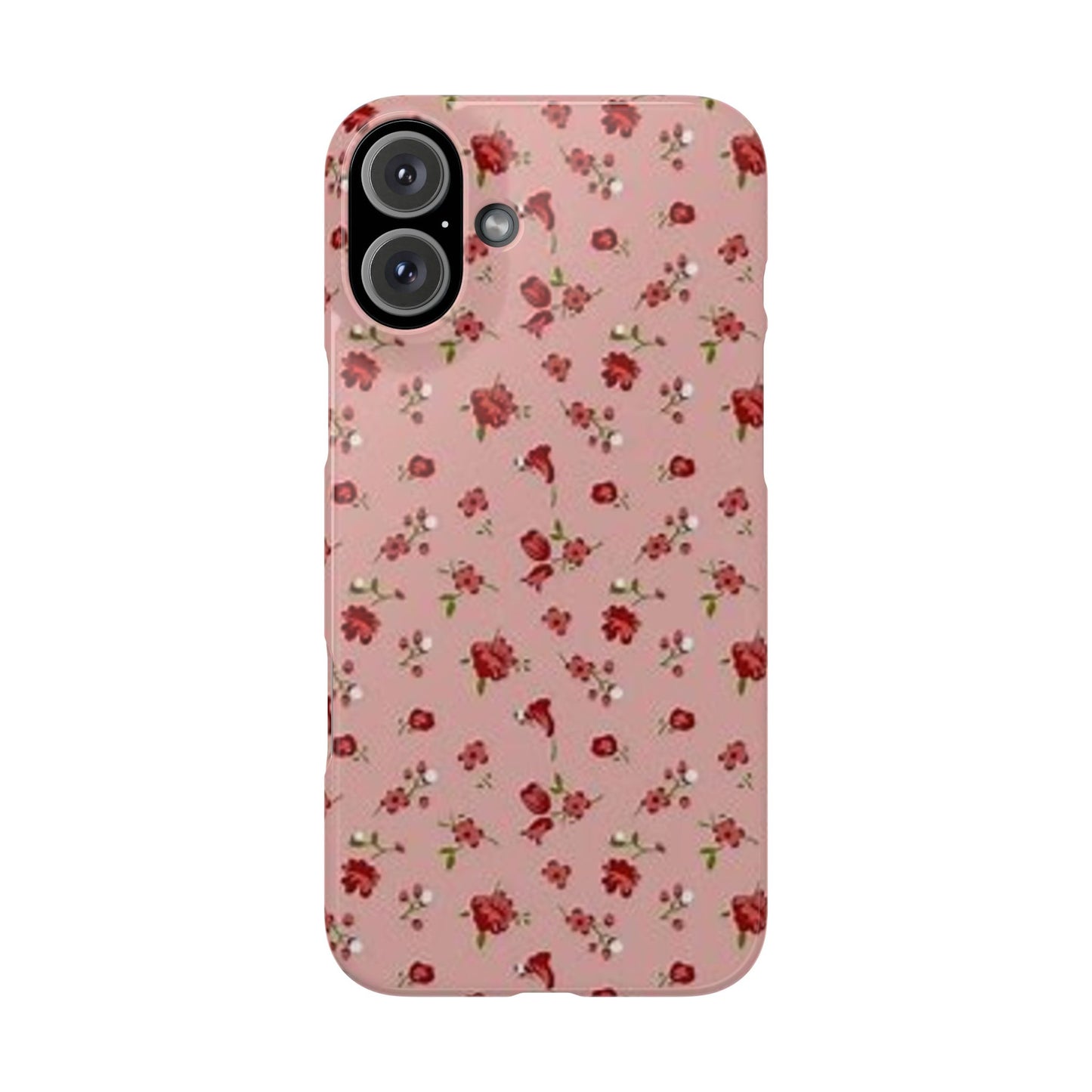 pink flower pattern phone case