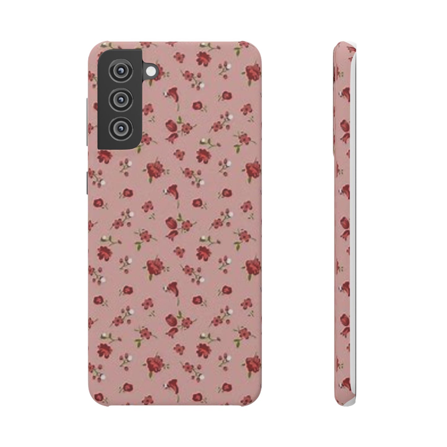 pink flower pattern phone case