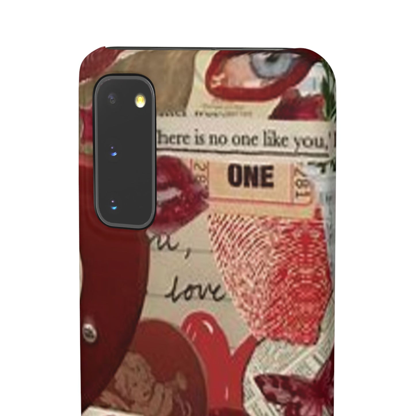 red collage phone case