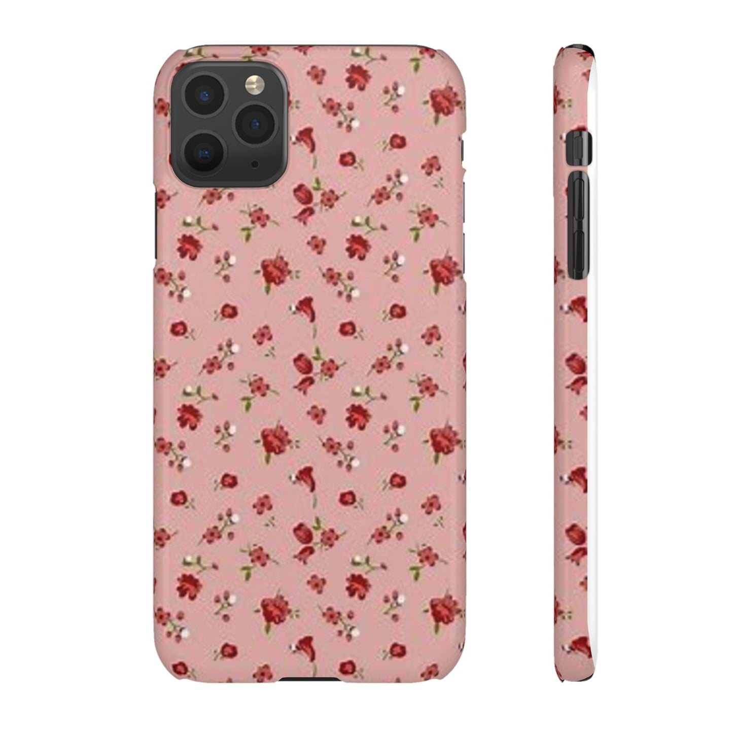 pink flower pattern phone case