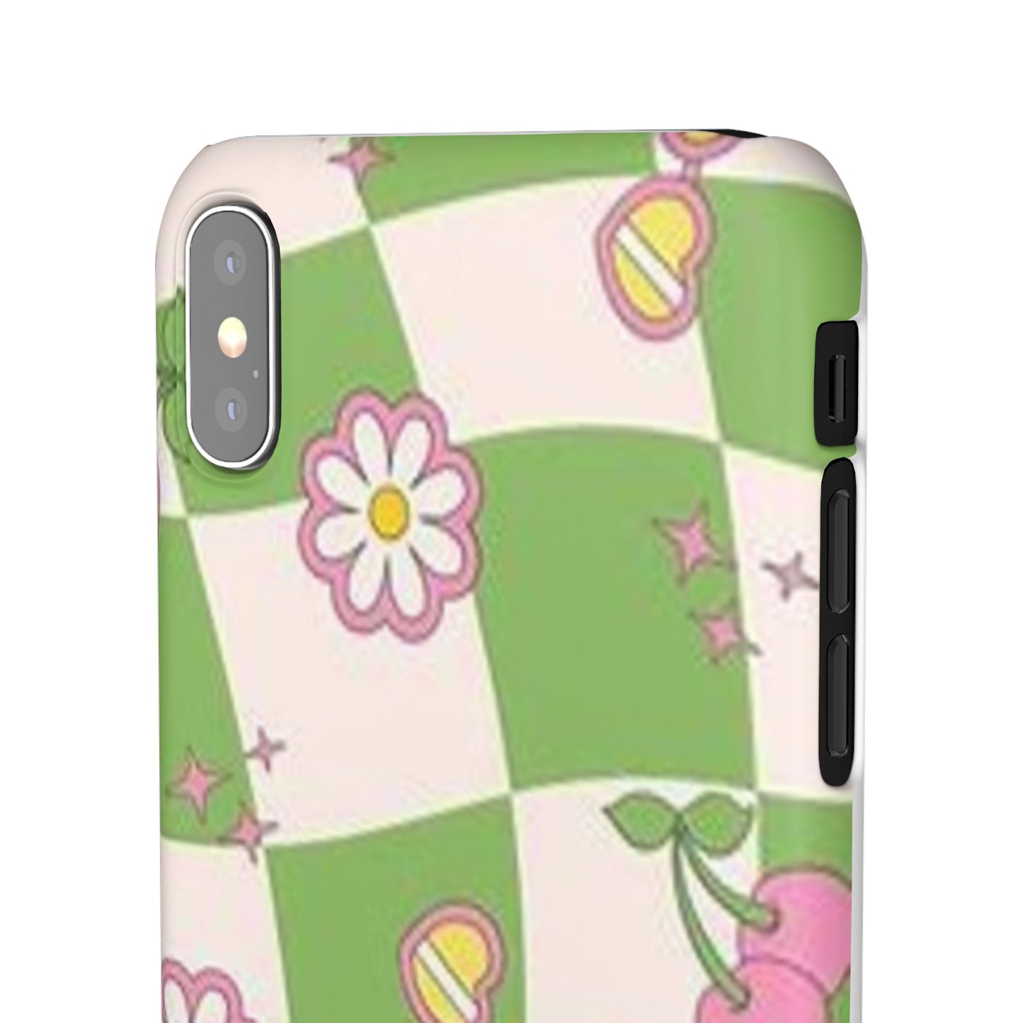 green indie pattern phone case