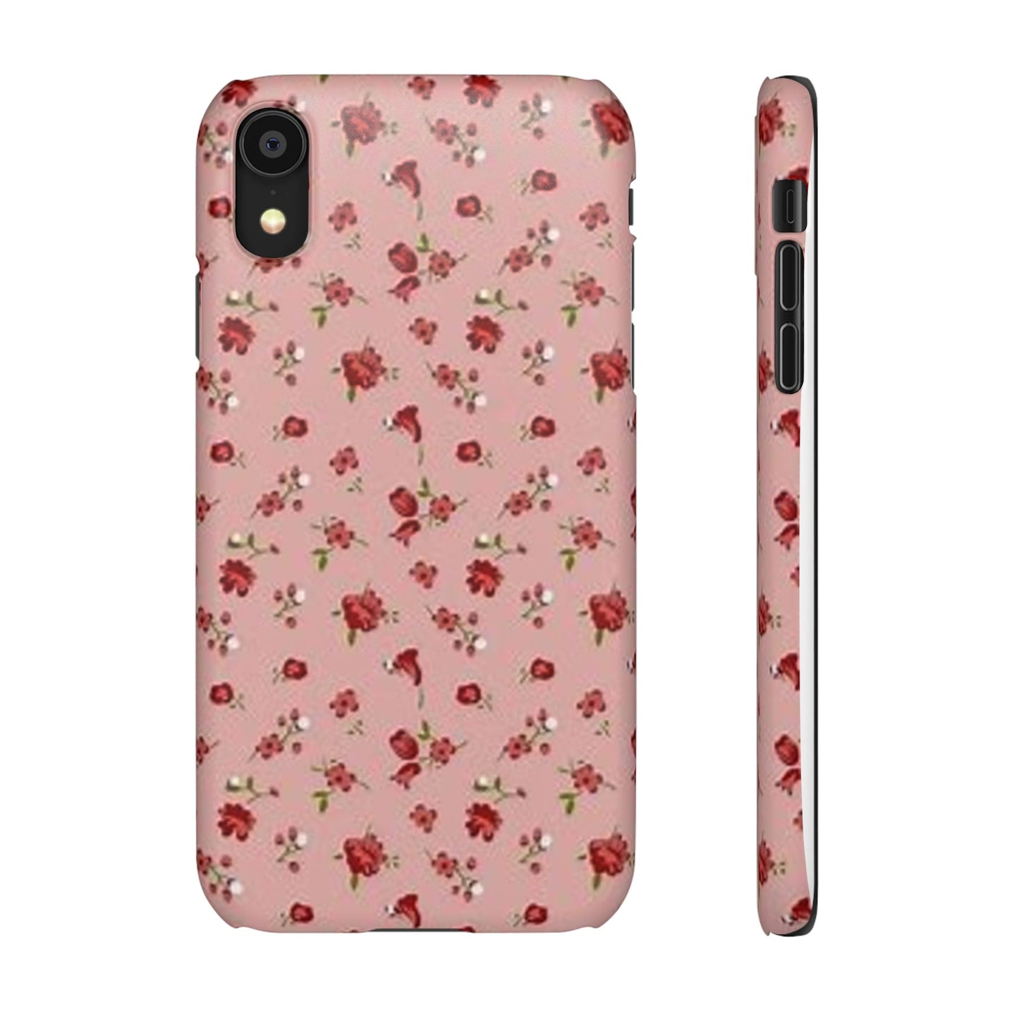 pink flower pattern phone case