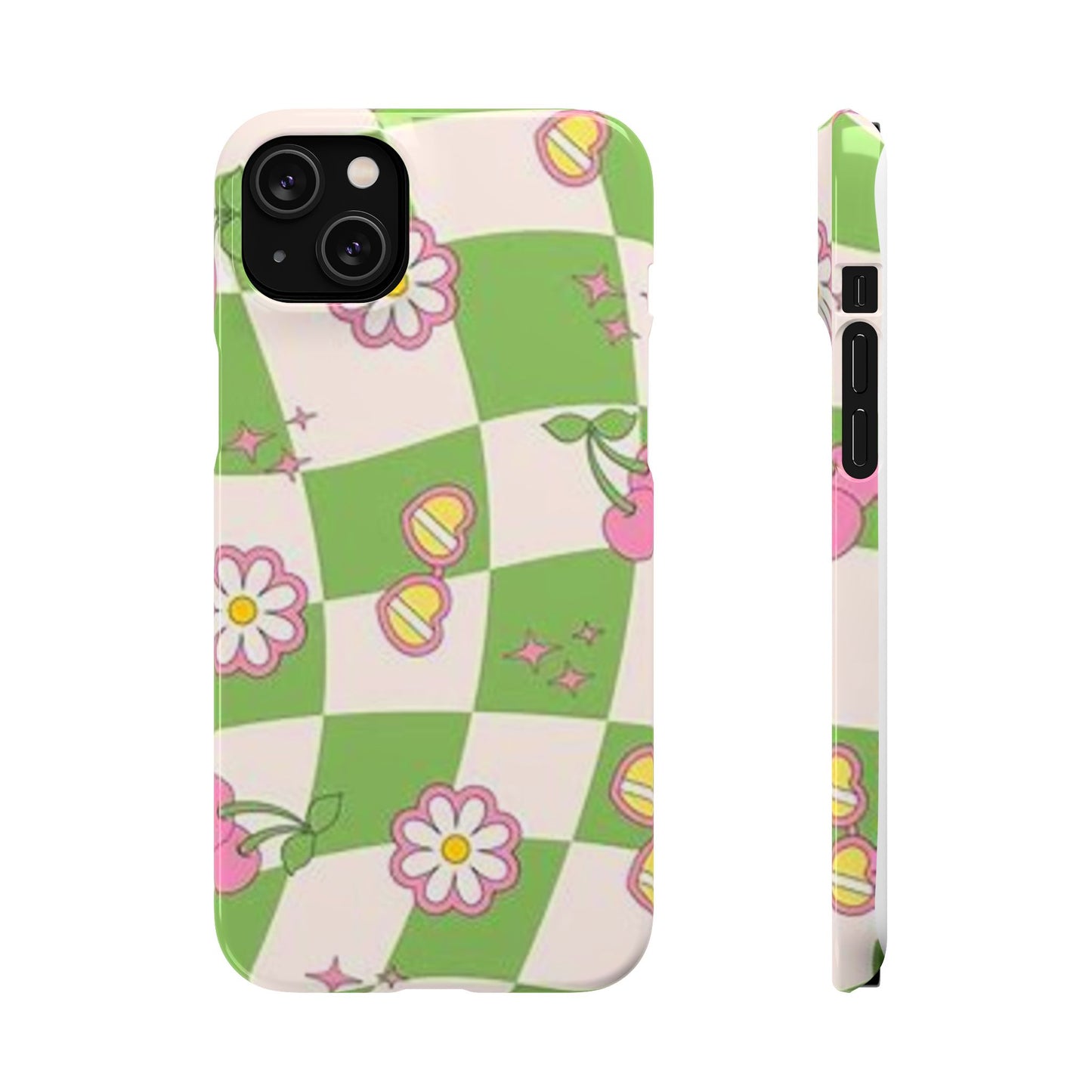 green indie pattern phone case