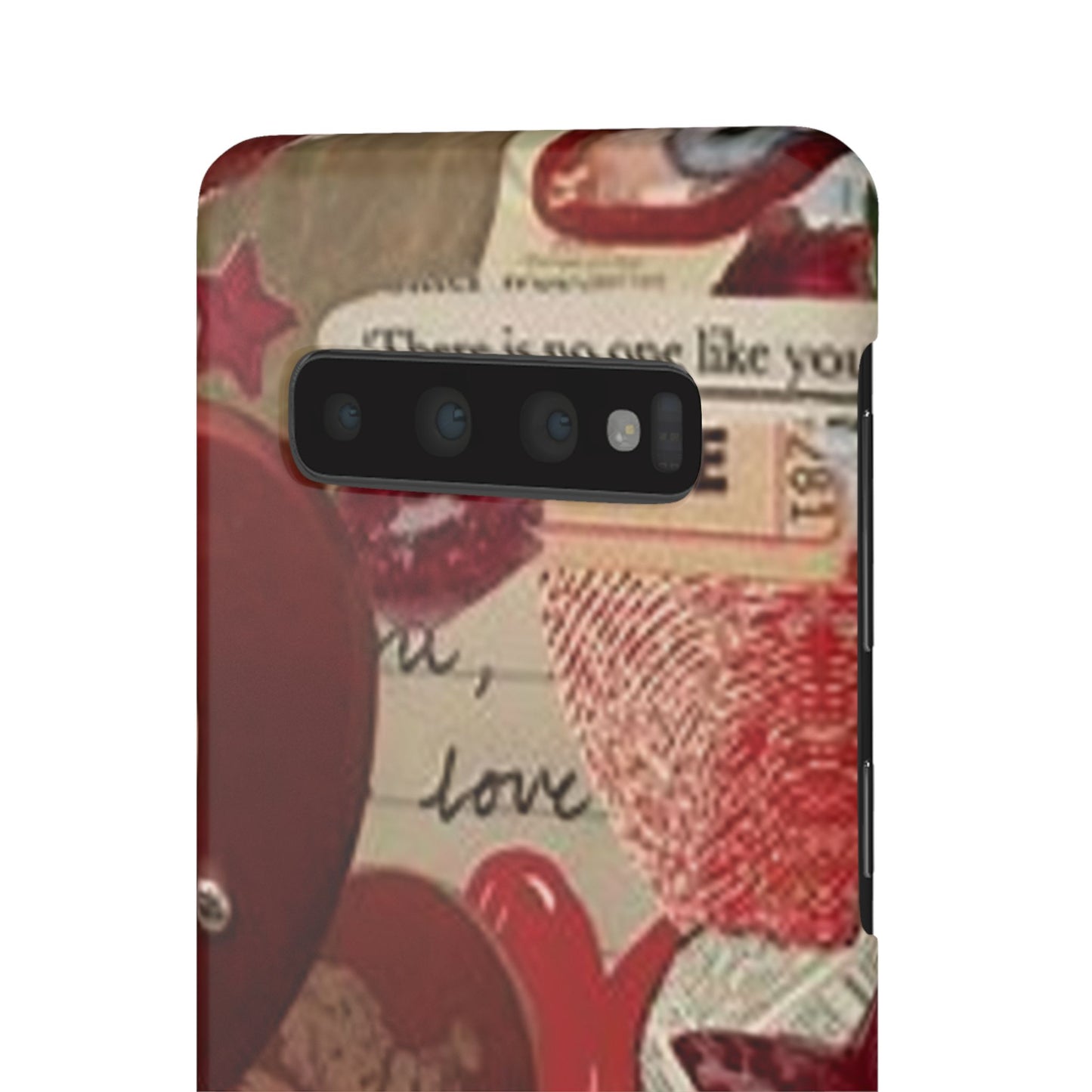 red collage phone case