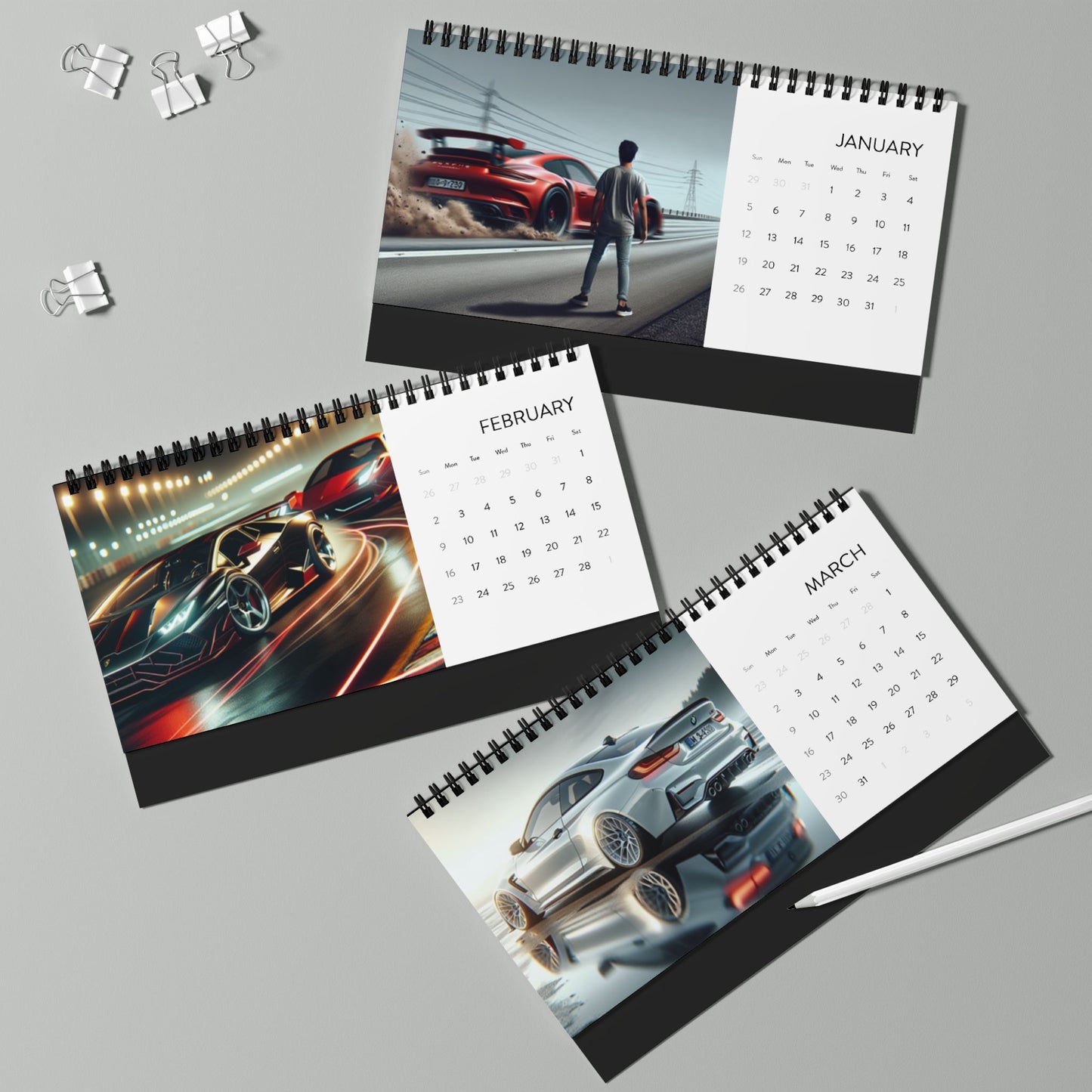 Desktop Calendar (2025 grid)