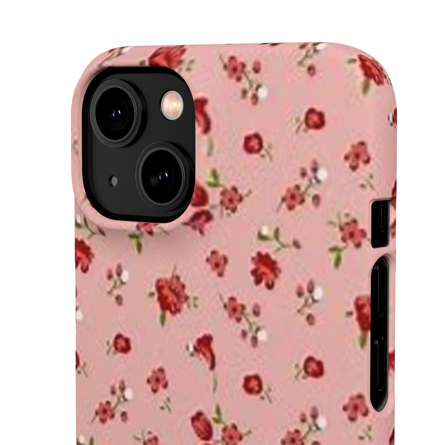 pink flower pattern phone case