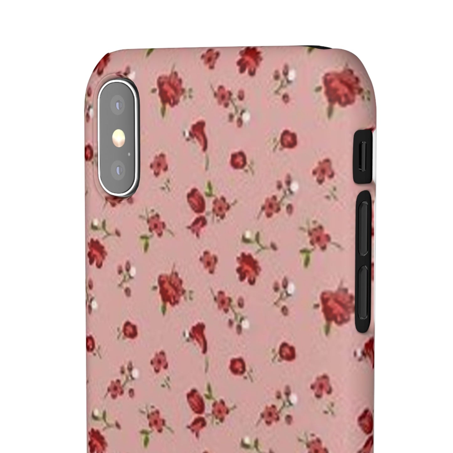 pink flower pattern phone case