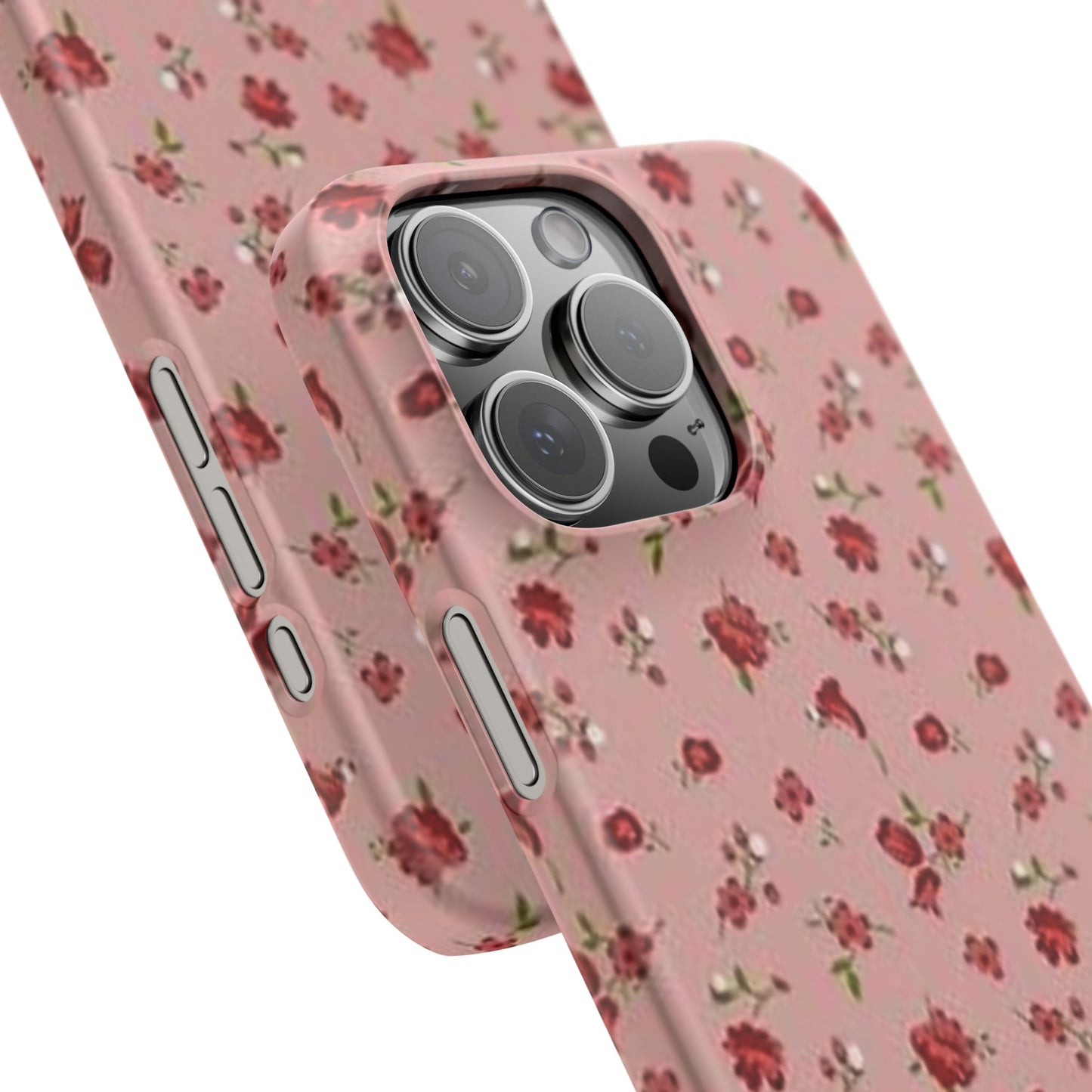 pink flower pattern phone case