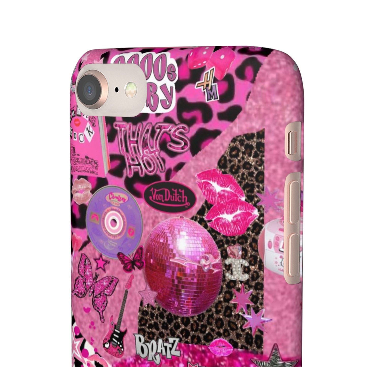 y2k trashy pink phone case