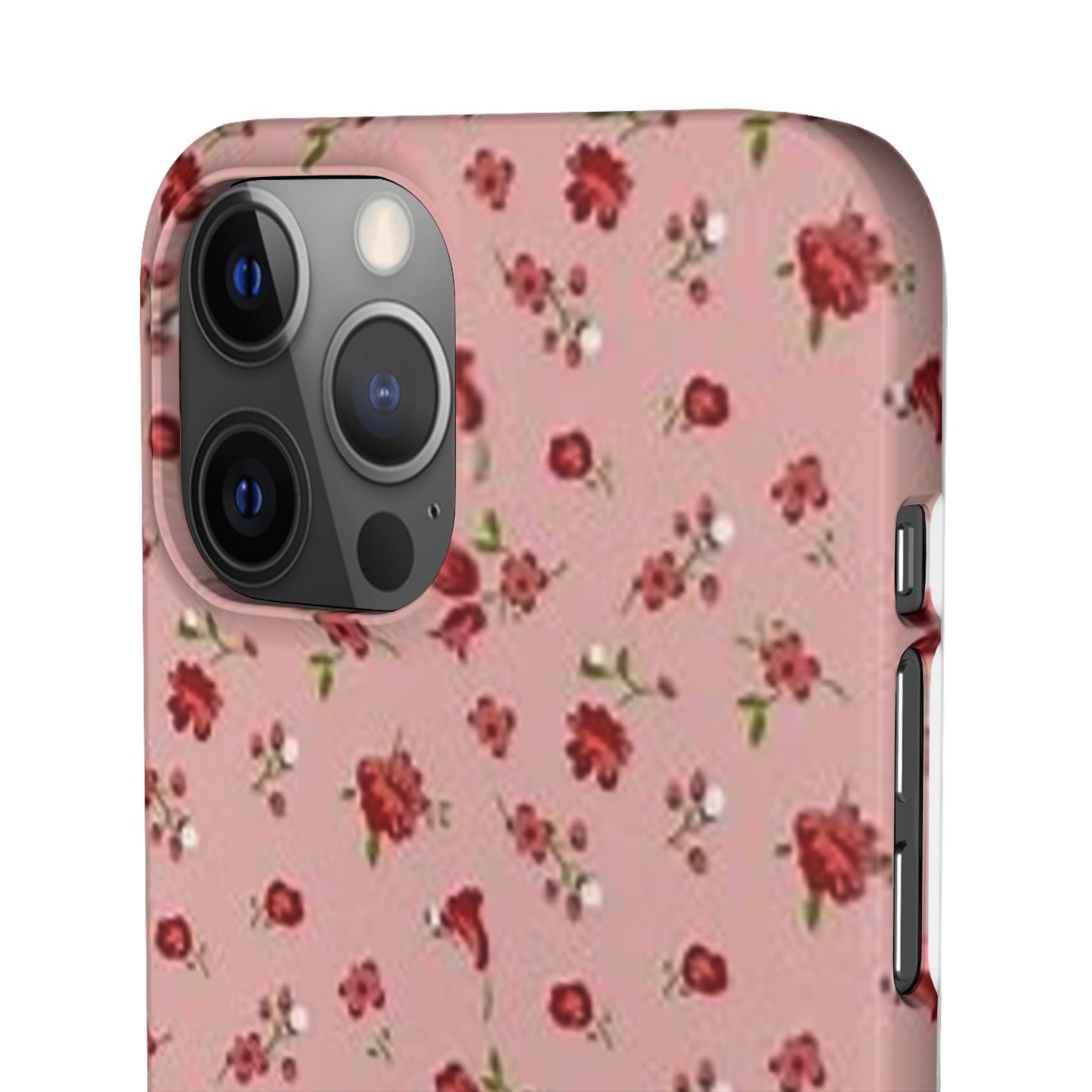 pink flower pattern phone case