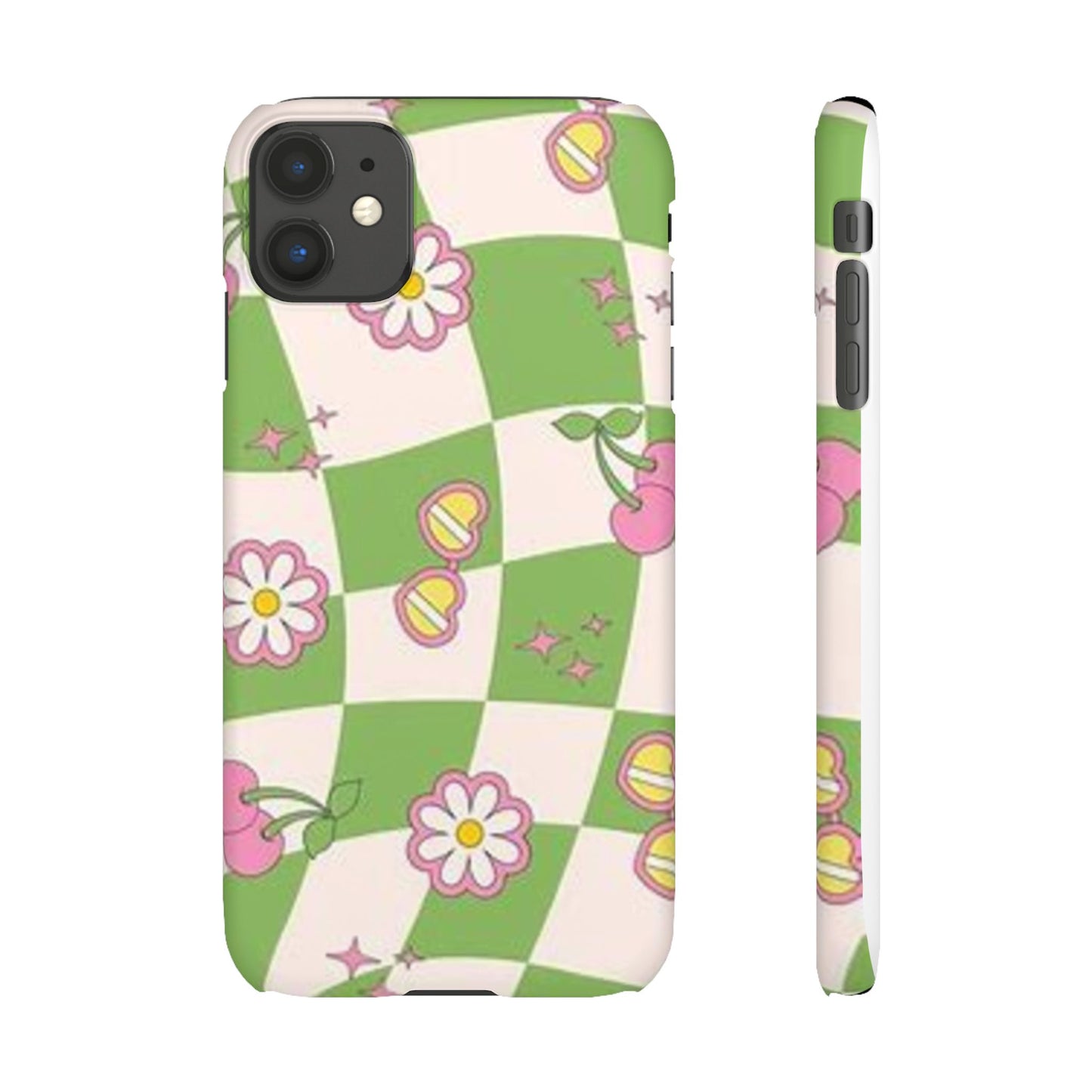 green indie pattern phone case