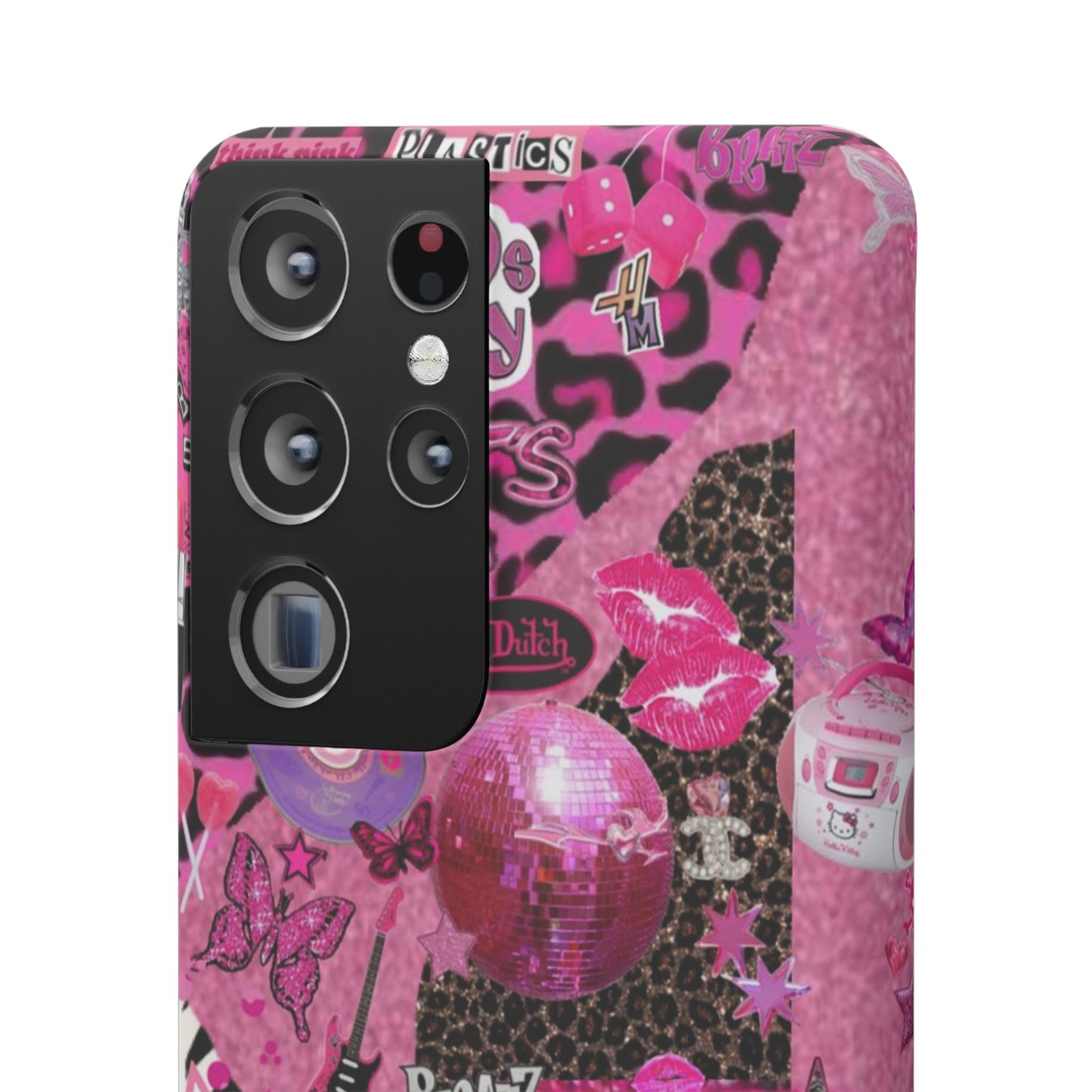 y2k trashy pink phone case