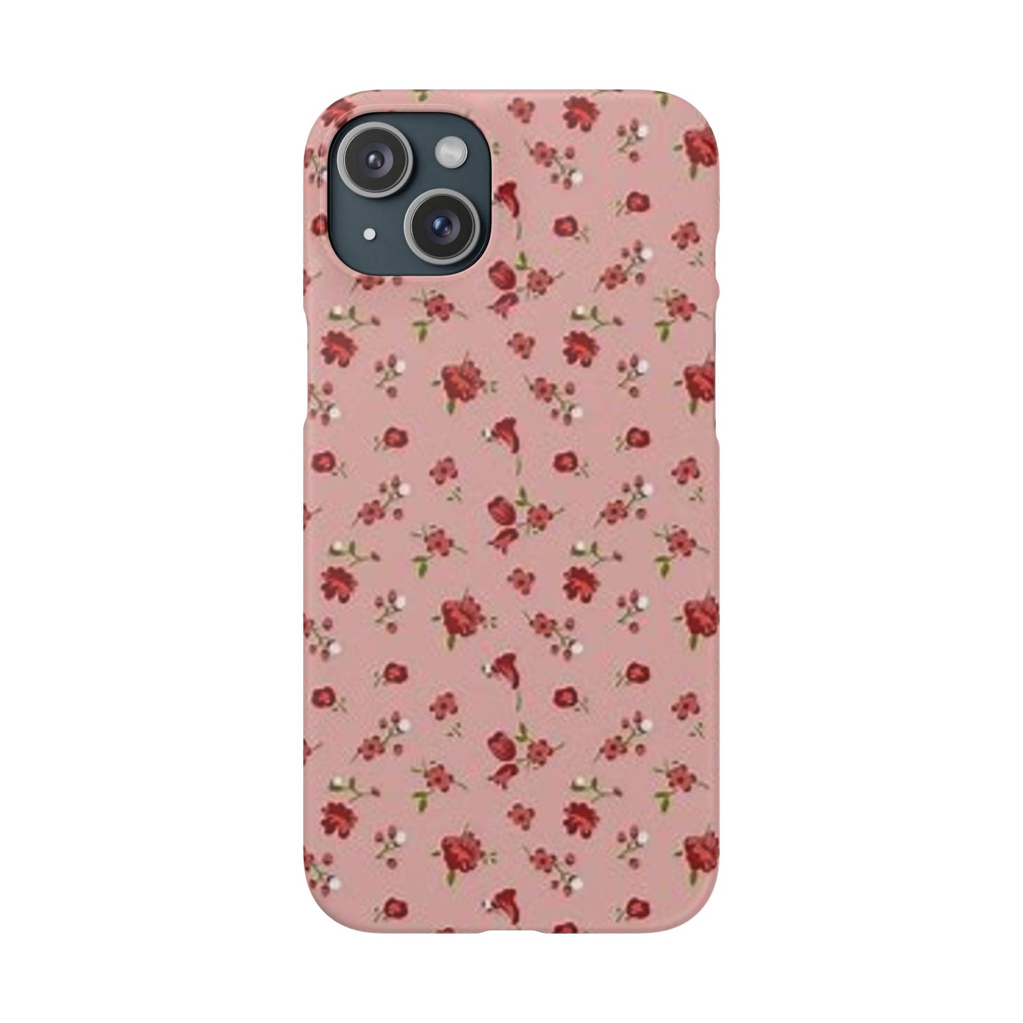 pink flower pattern phone case