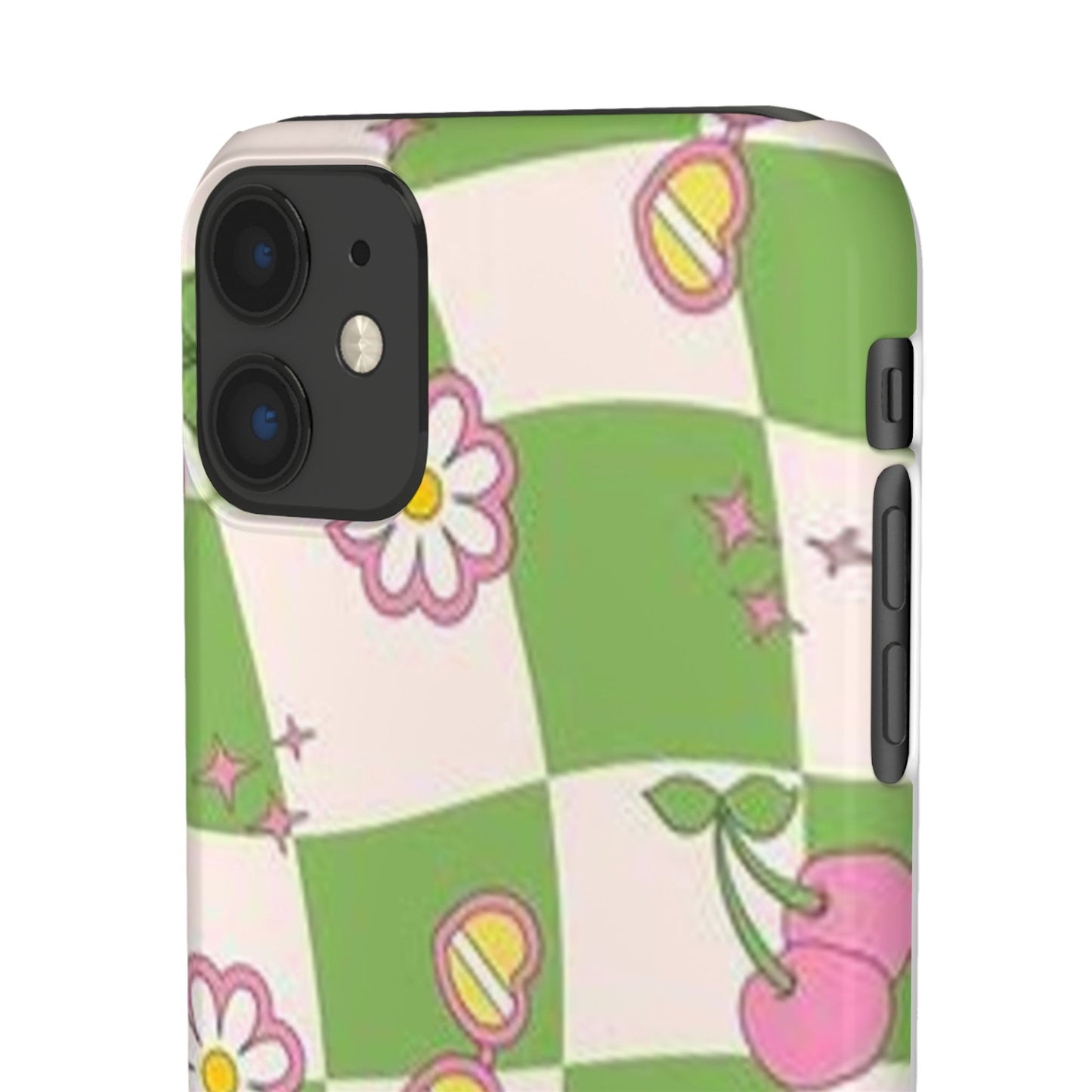 green indie pattern phone case