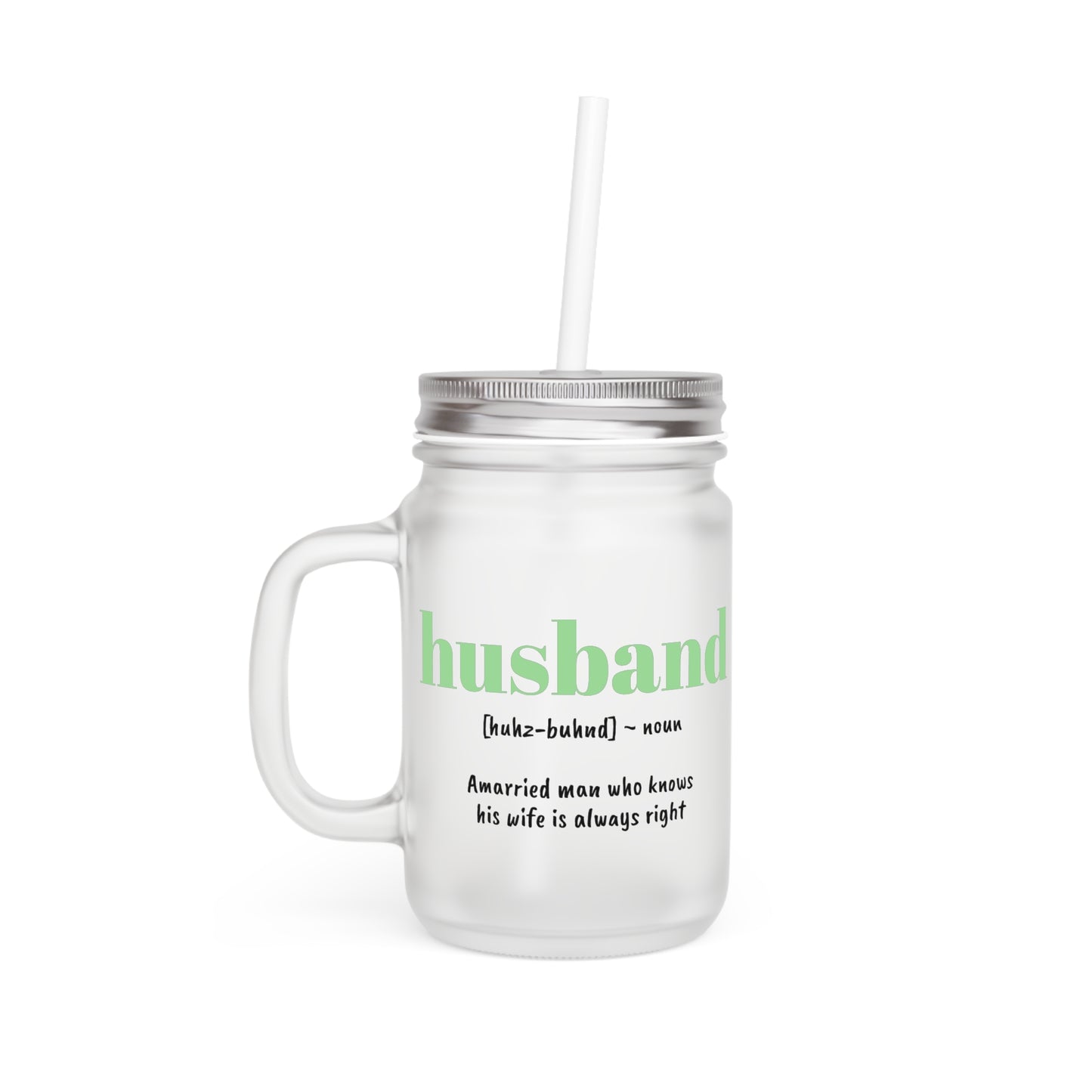 'husband' mason jar