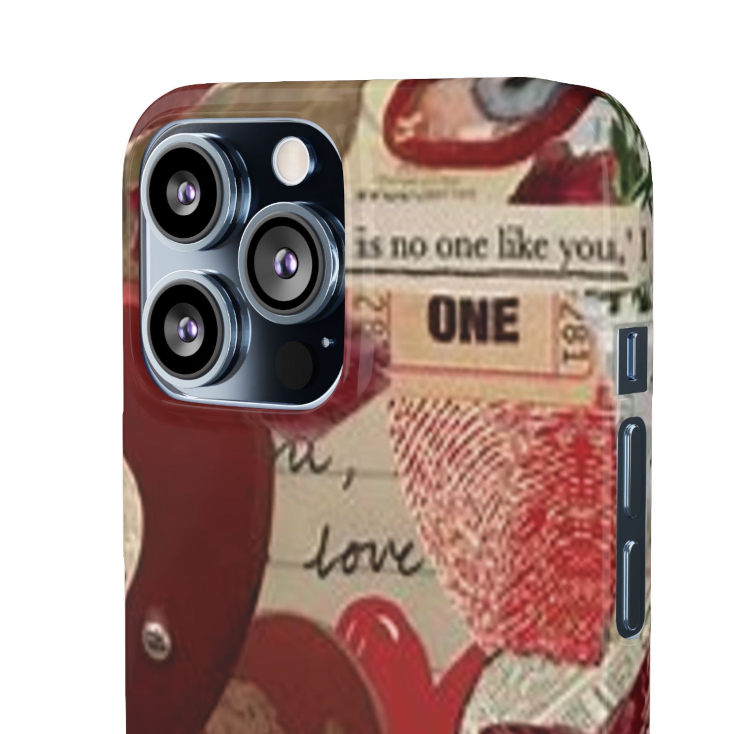 red collage phone case