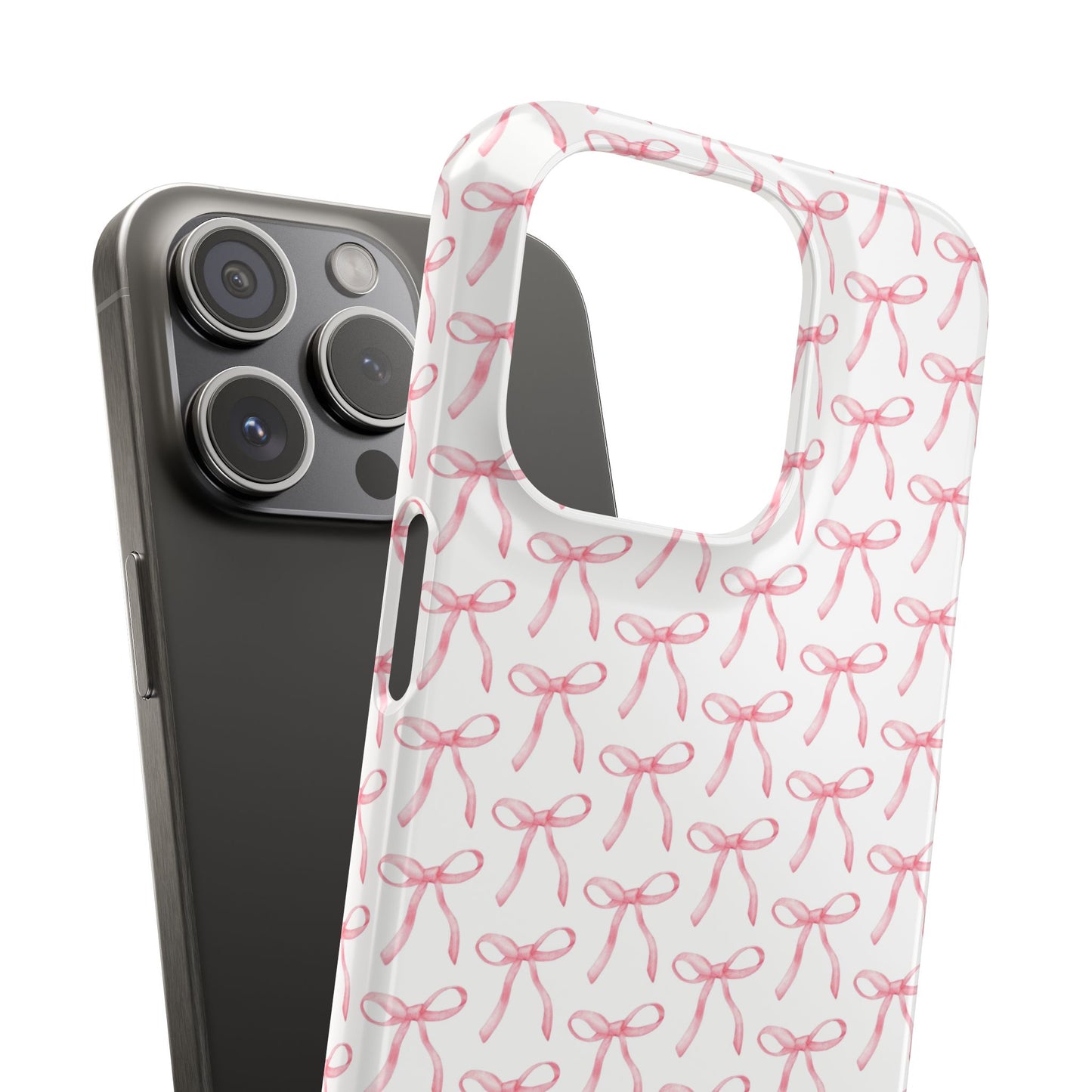 pink bow pattern phone case