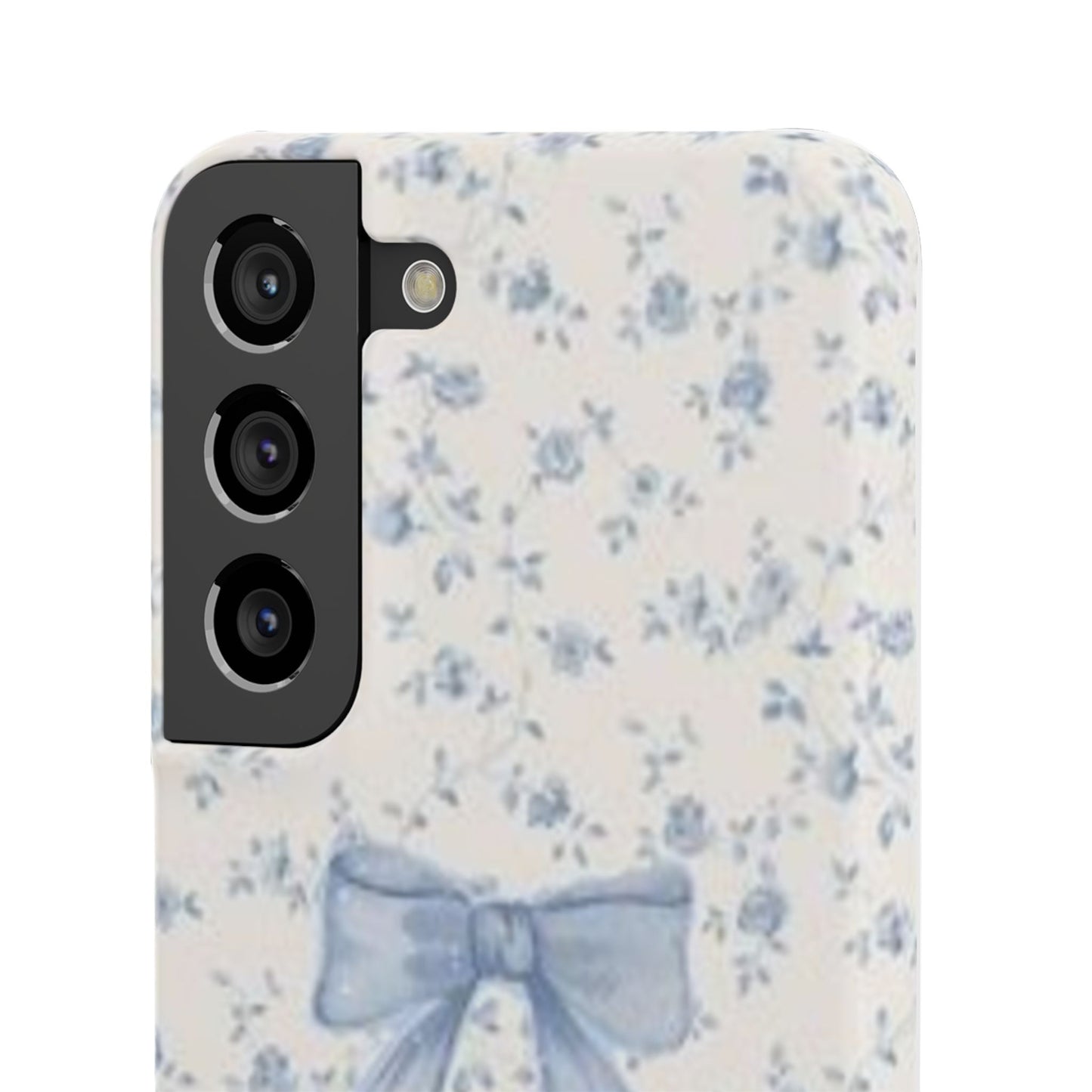 blue flowers and bow phone case