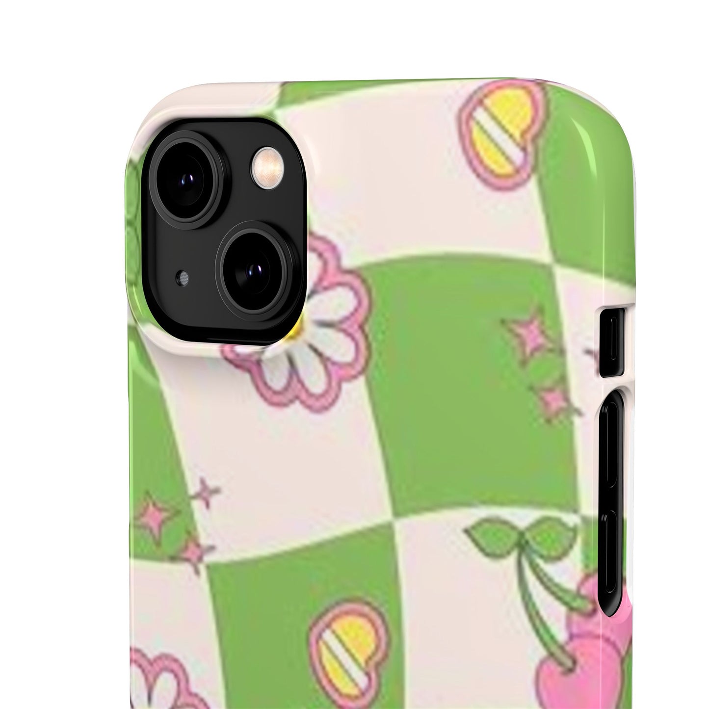 green indie pattern phone case