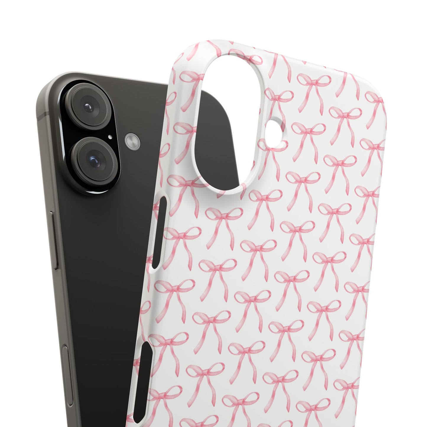 pink bow pattern phone case