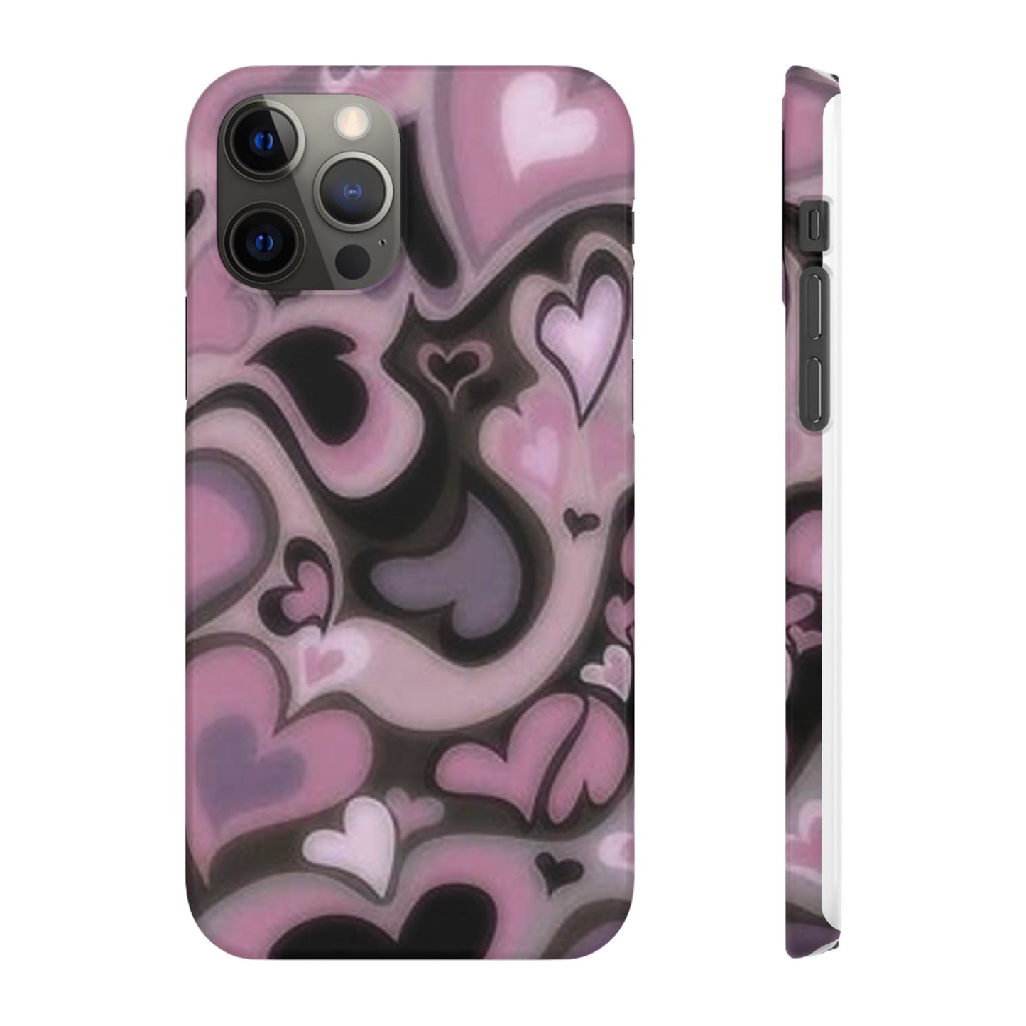 hearts pattern phone case