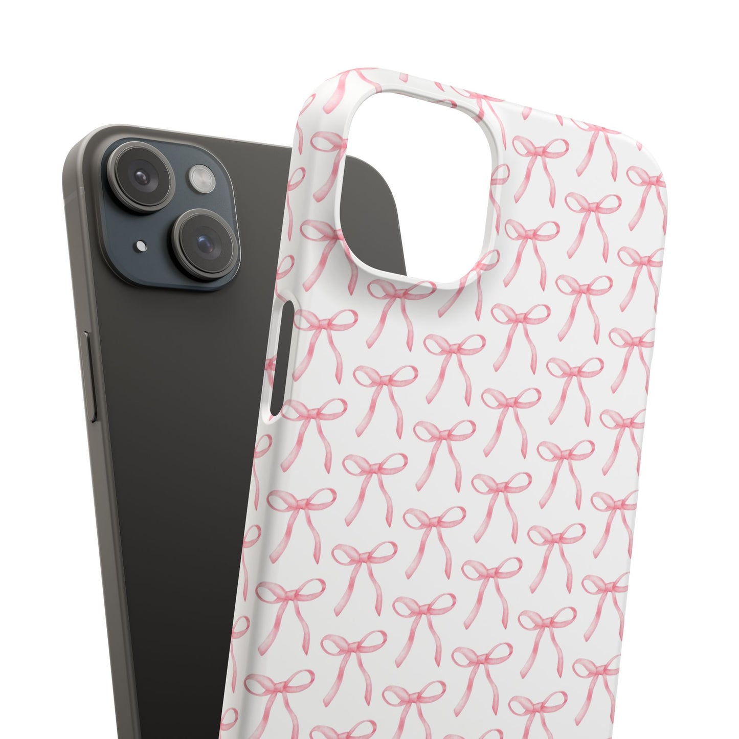 pink bow pattern phone case