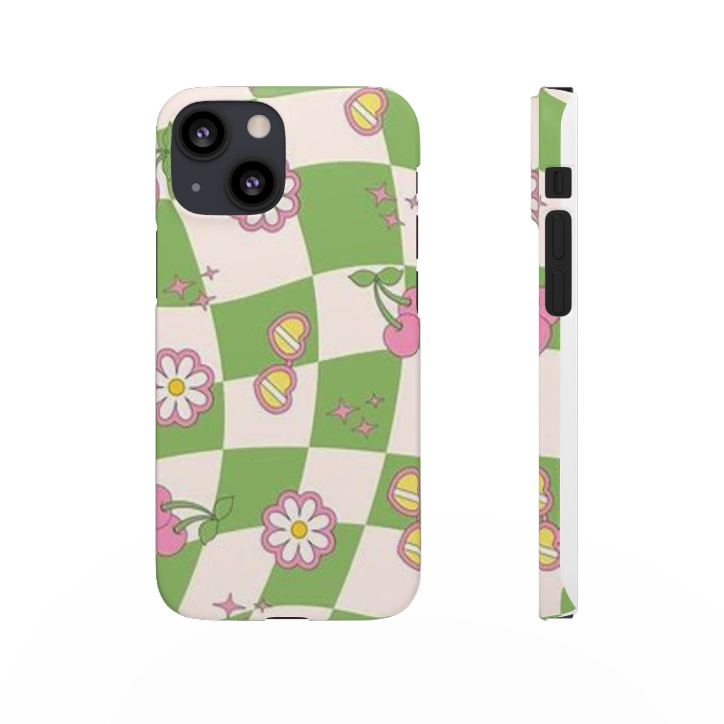 green indie pattern phone case