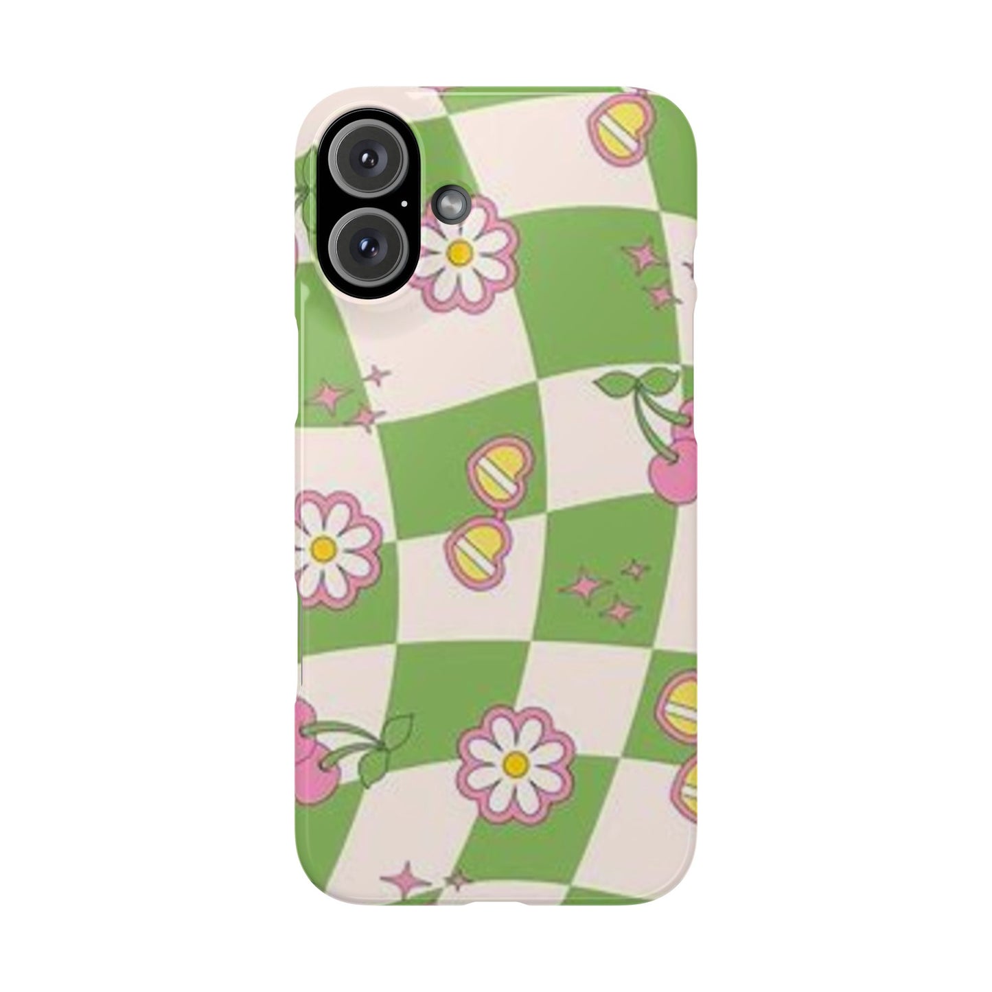 green indie pattern phone case