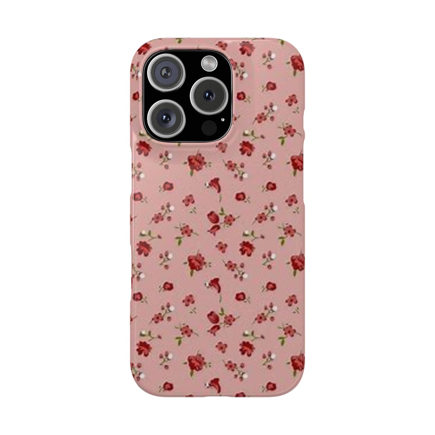 pink flower pattern phone case