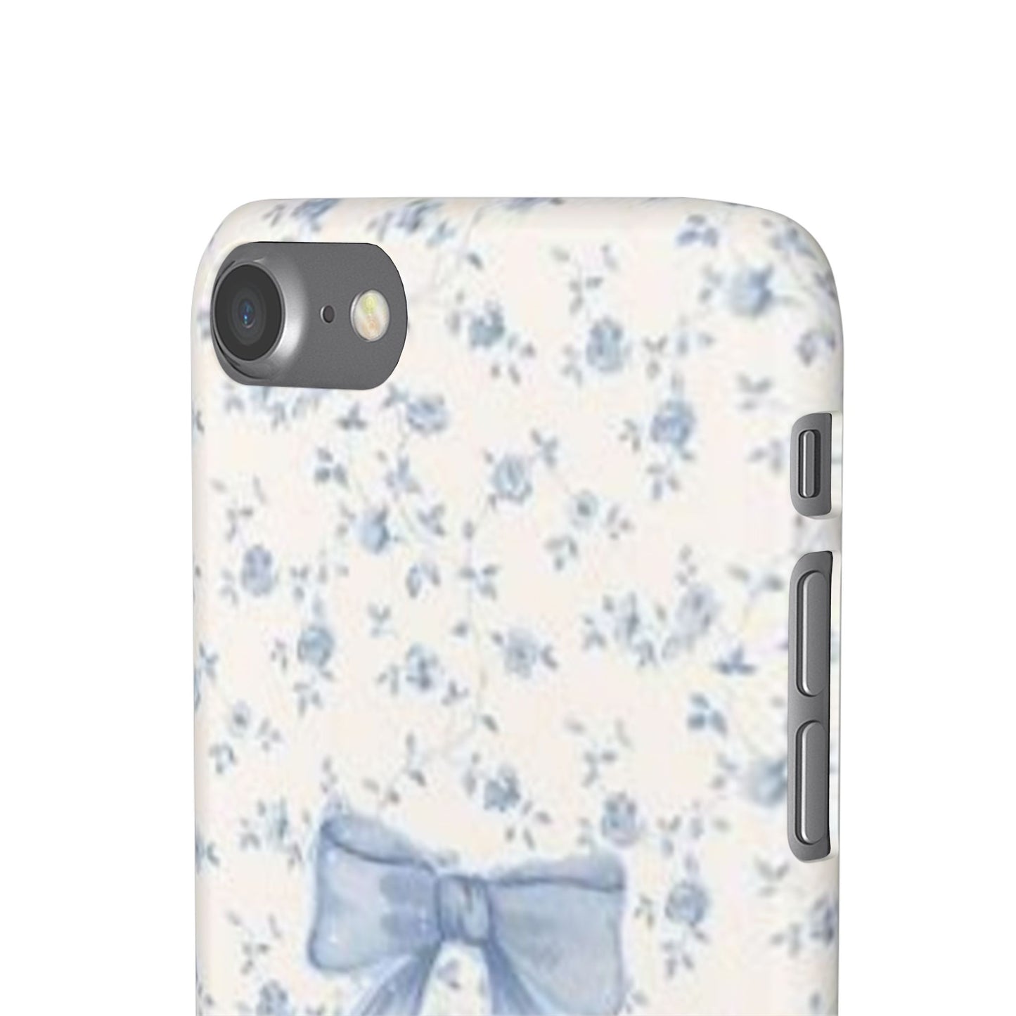 blue flowers and bow phone case