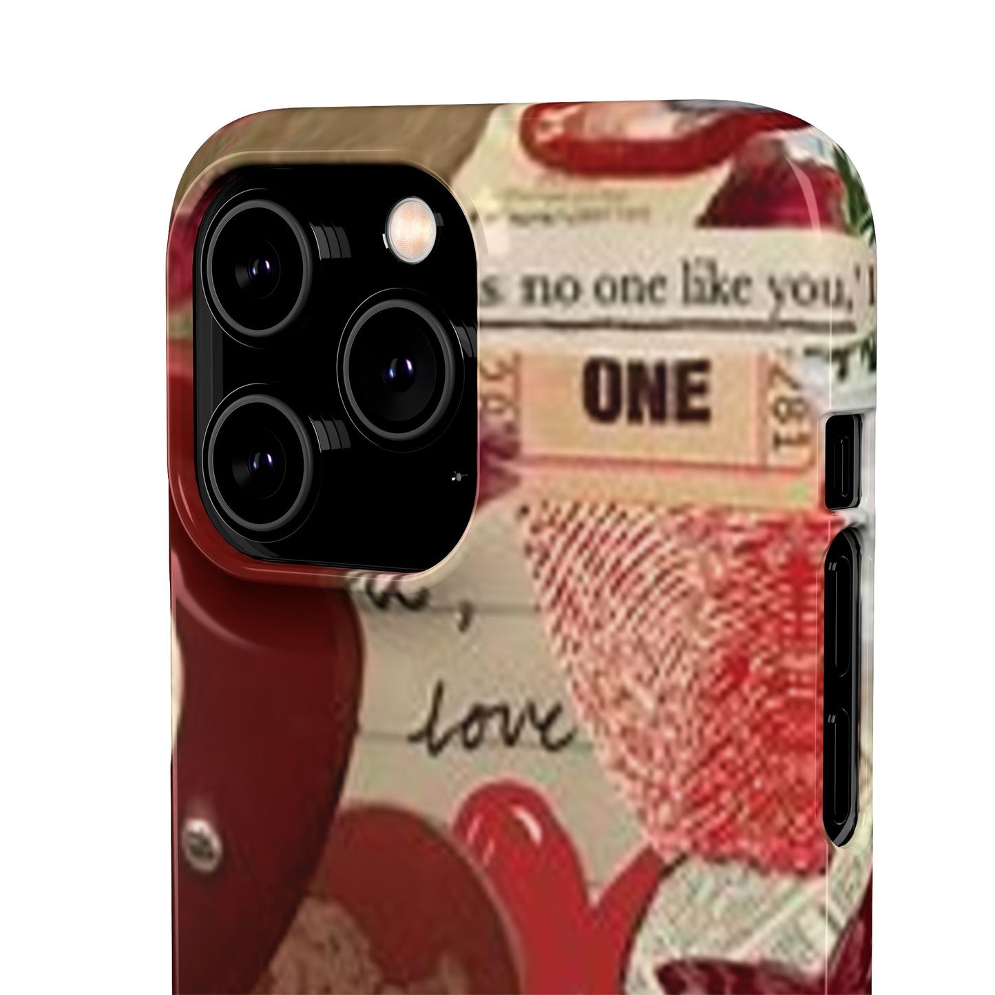 red collage phone case