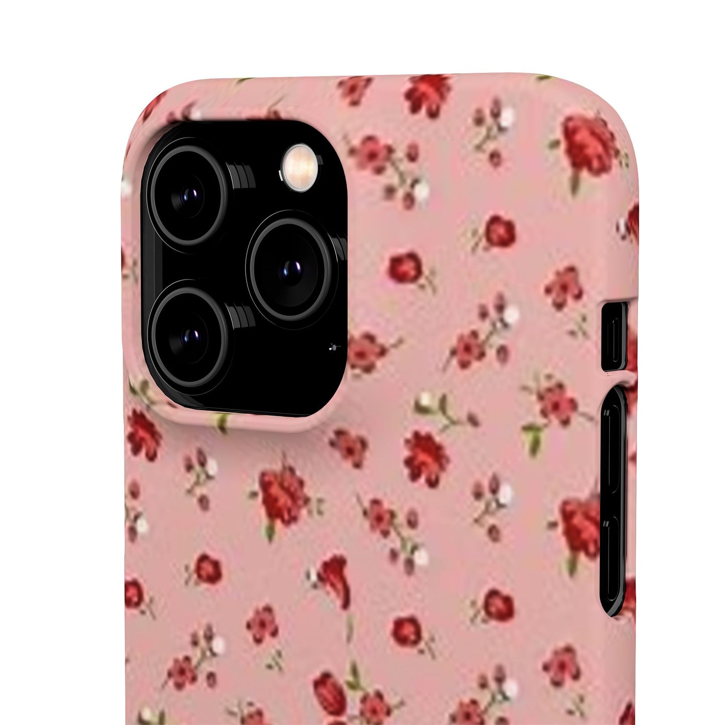 pink flower pattern phone case