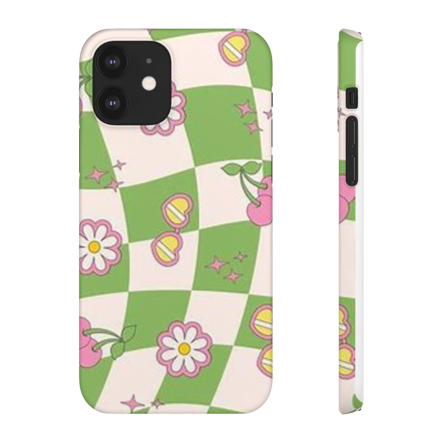 green indie pattern phone case