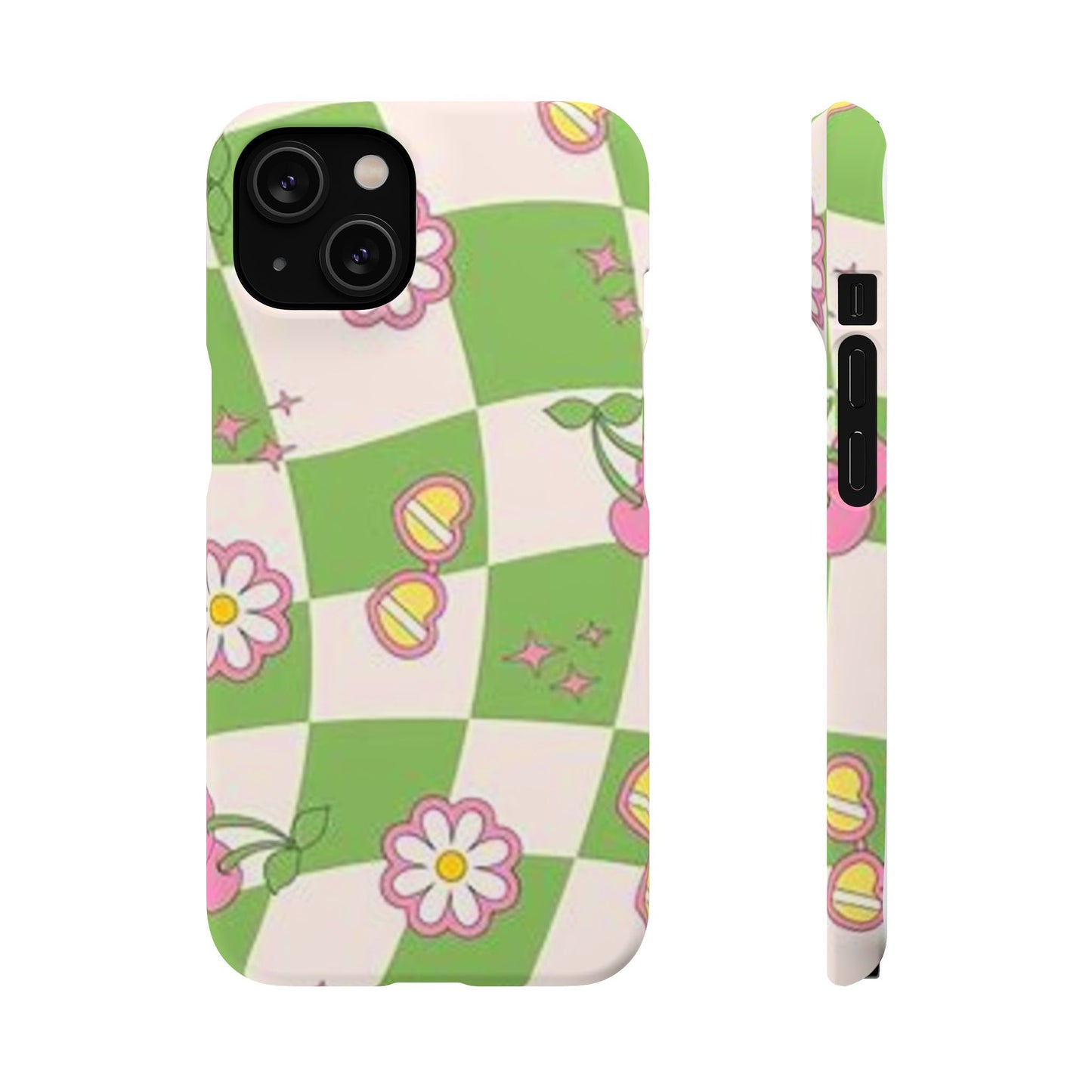 green indie pattern phone case