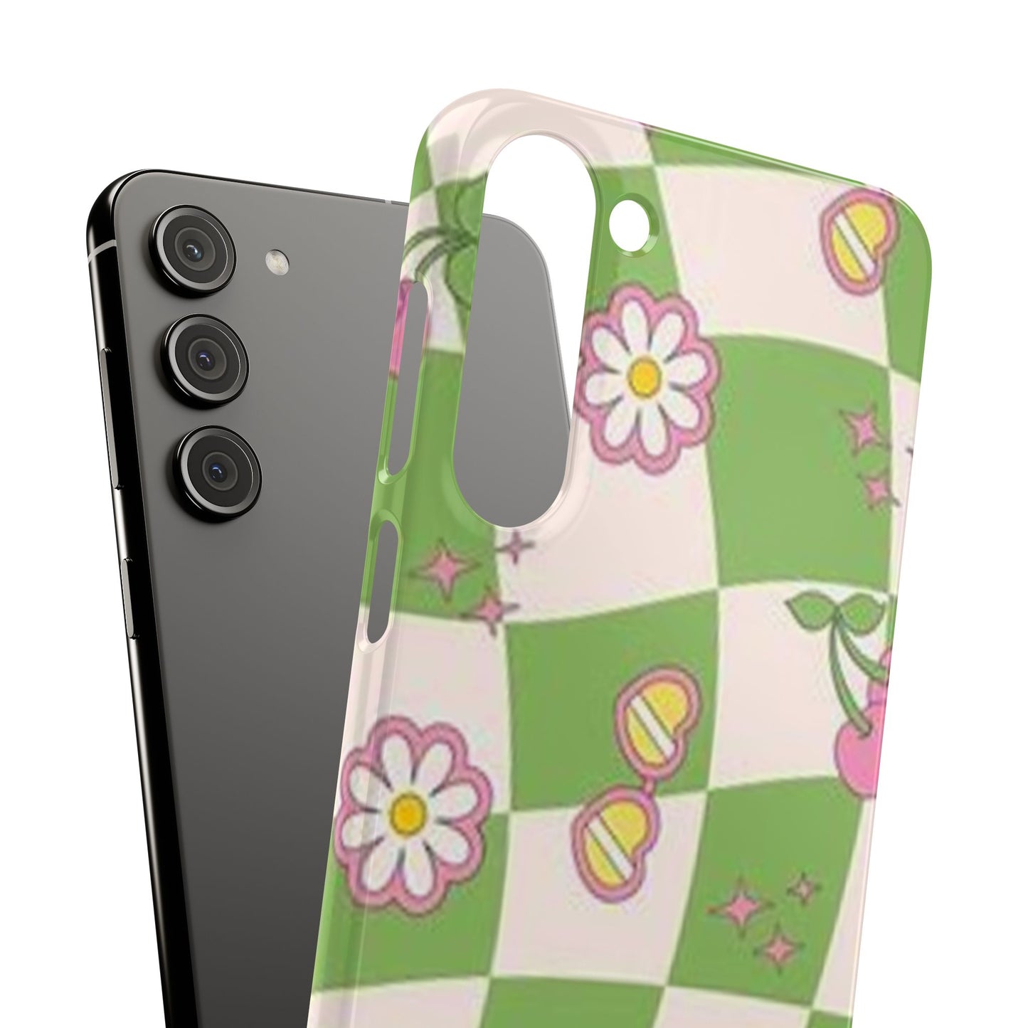 green indie pattern phone case