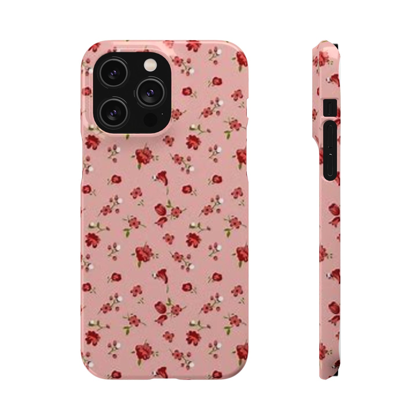 pink flower pattern phone case