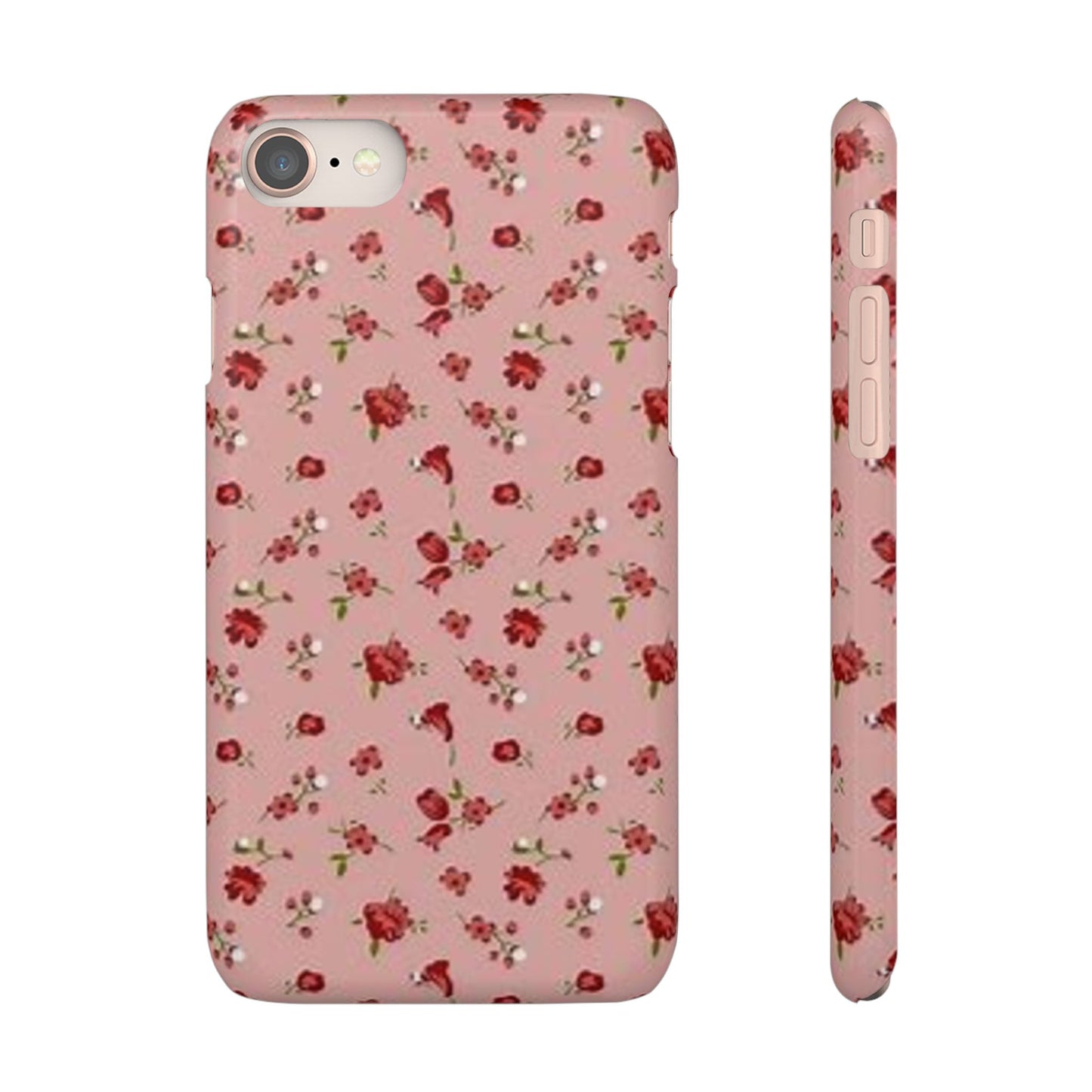 pink flower pattern phone case