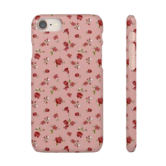 pink flower pattern phone case