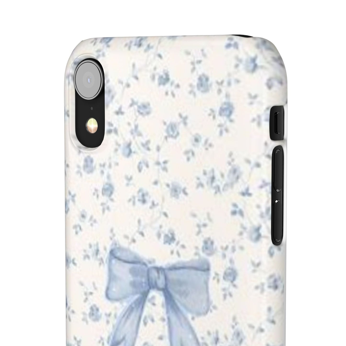 blue flowers and bow phone case